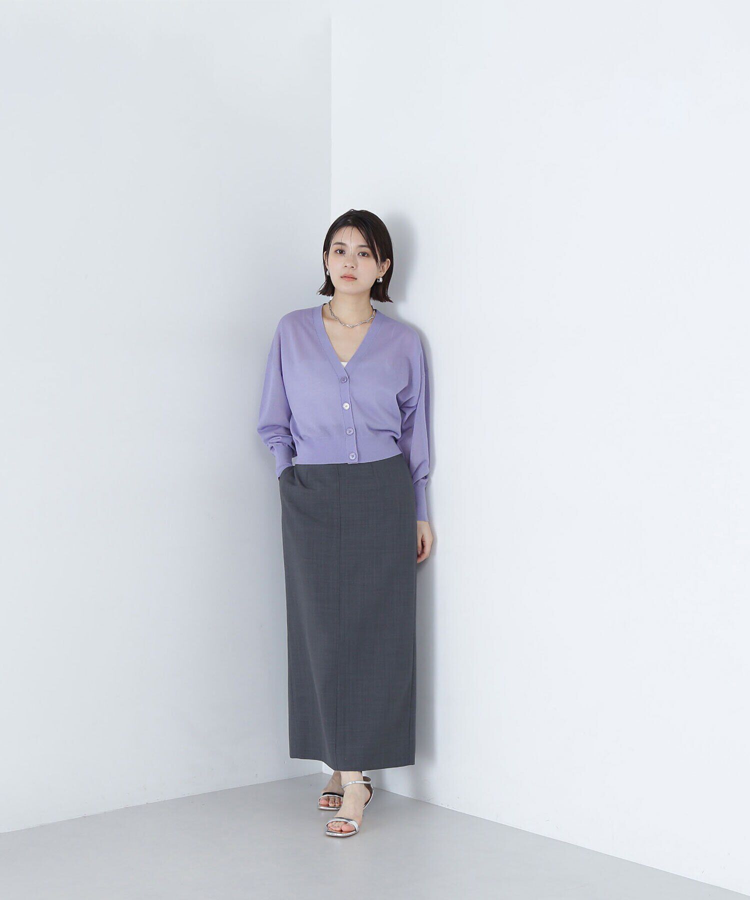  「クロップドシアーカーディガン」|ニット・セーター|