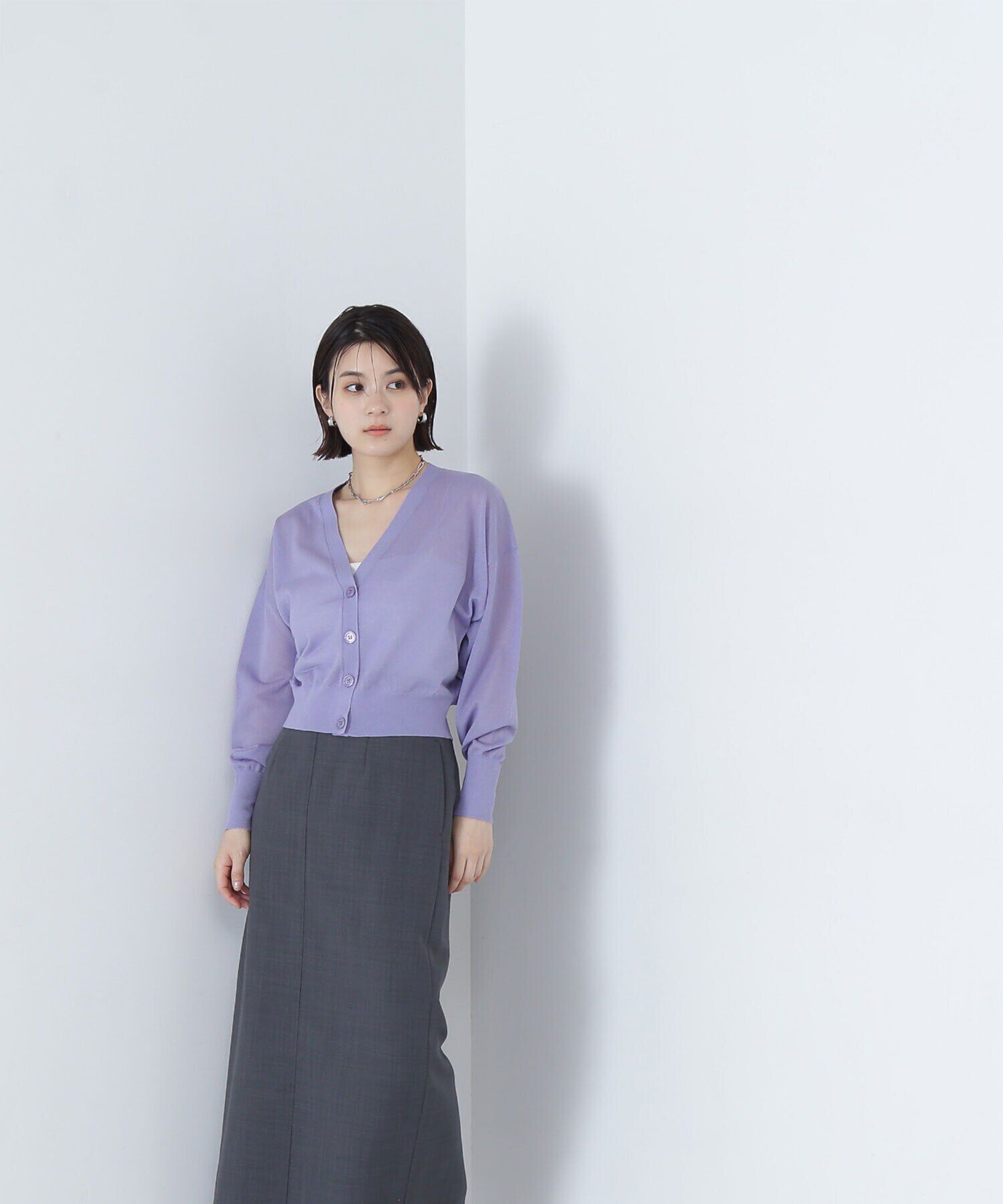  「クロップドシアーカーディガン」|ニット・セーター|