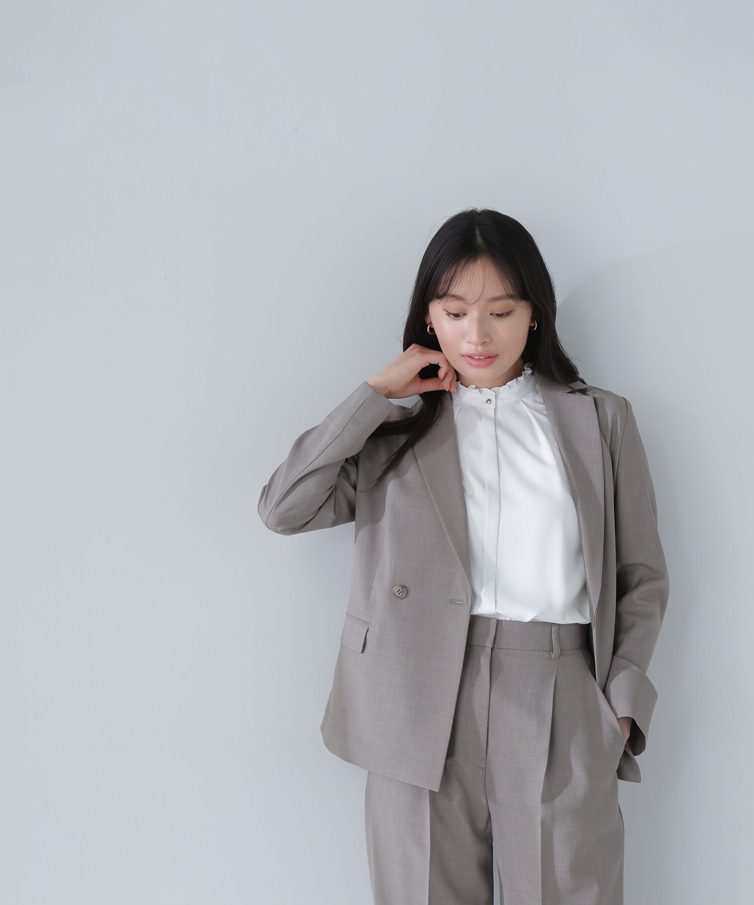  「リネンライク SETUP ダブルブレストジャケット」|その他|