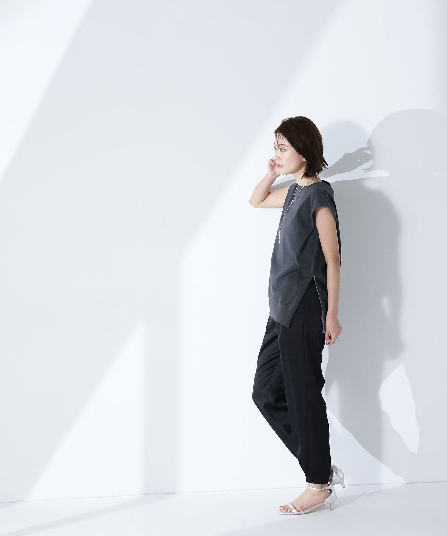  「サイドスリットスムーストップス」|Tシャツ・カットソー|