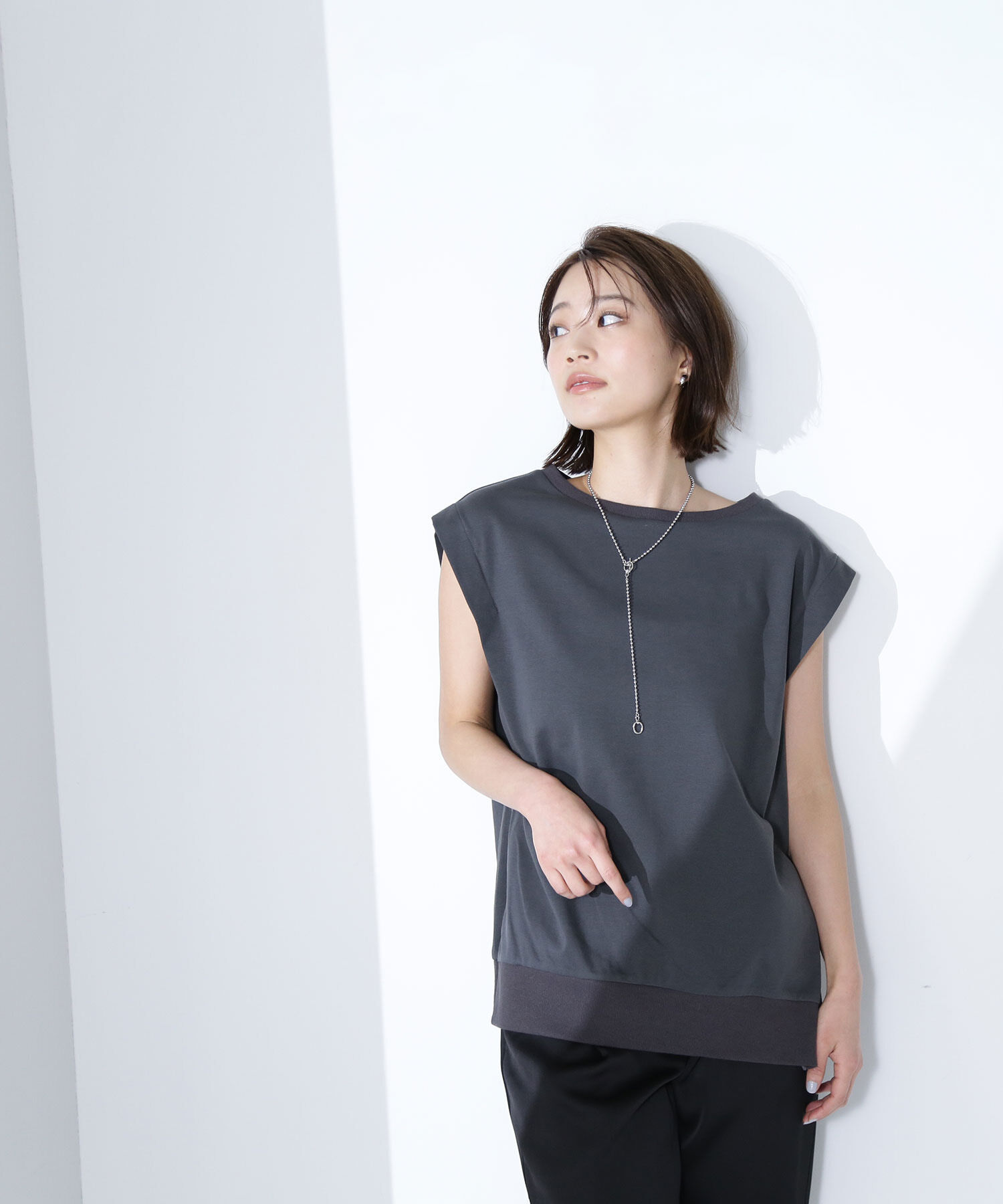  「サイドスリットスムーストップス」|Tシャツ・カットソー|