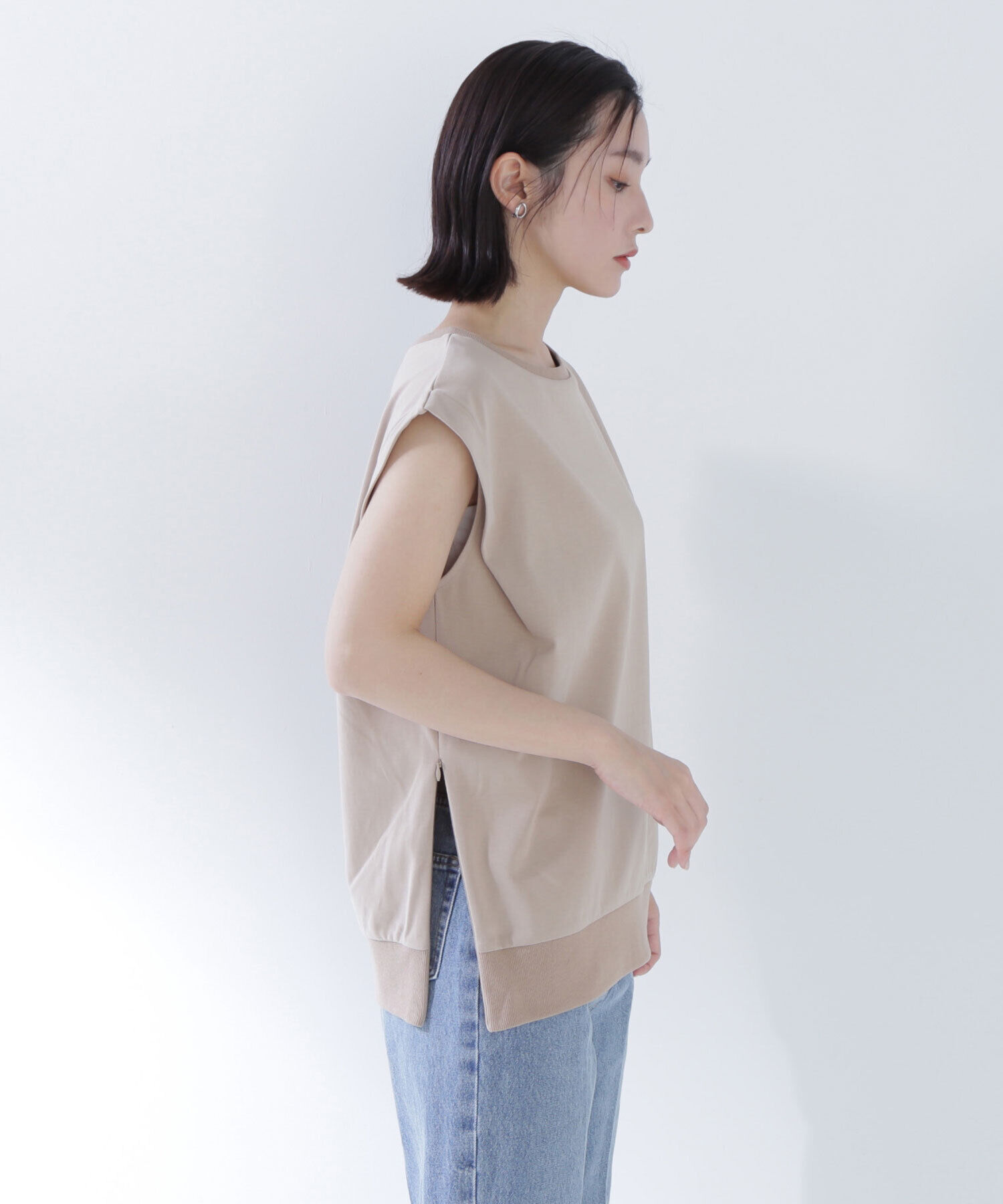  「サイドスリットスムーストップス」|Tシャツ・カットソー|