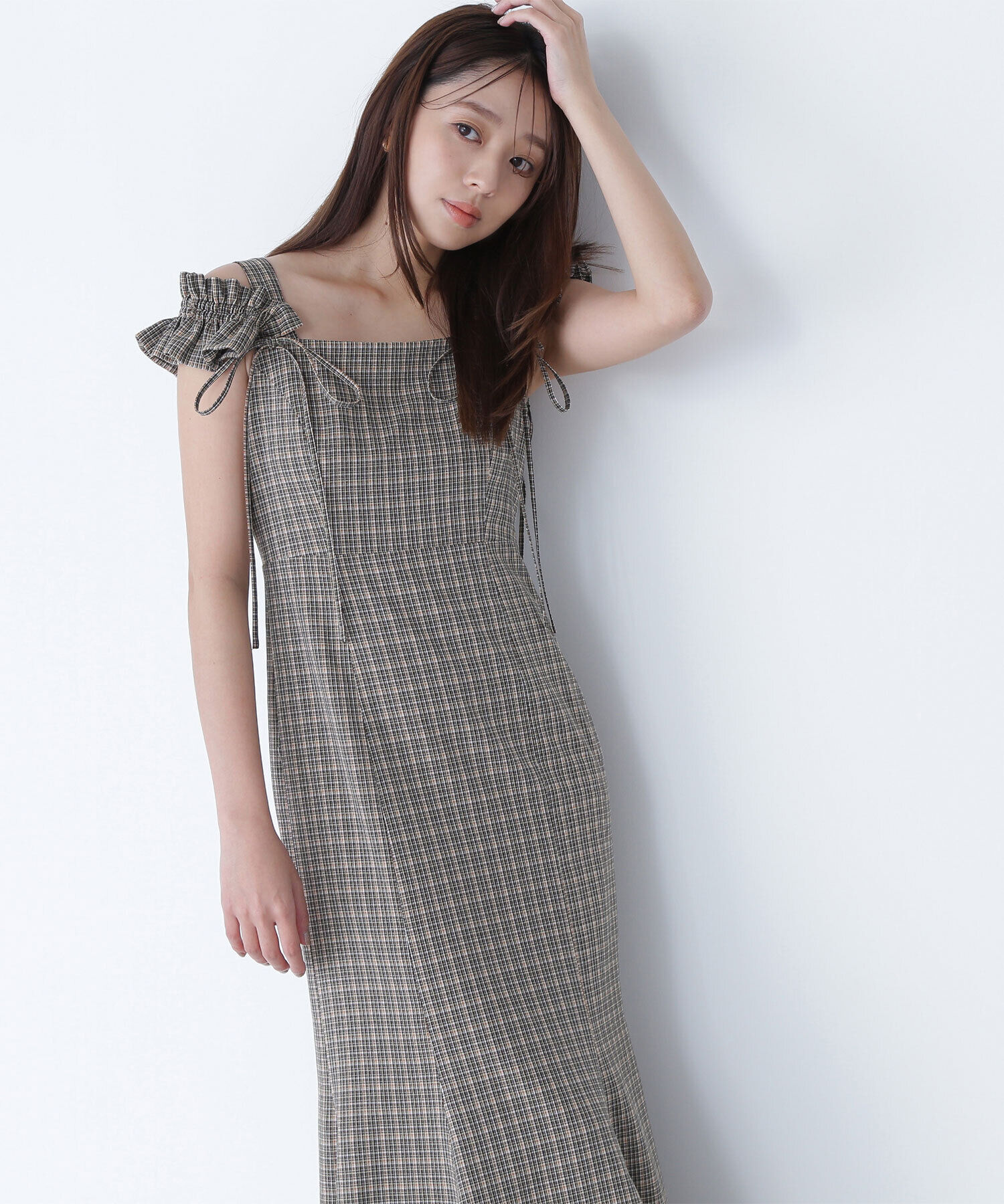 「チェックキャミワンピース」|ワンピース|