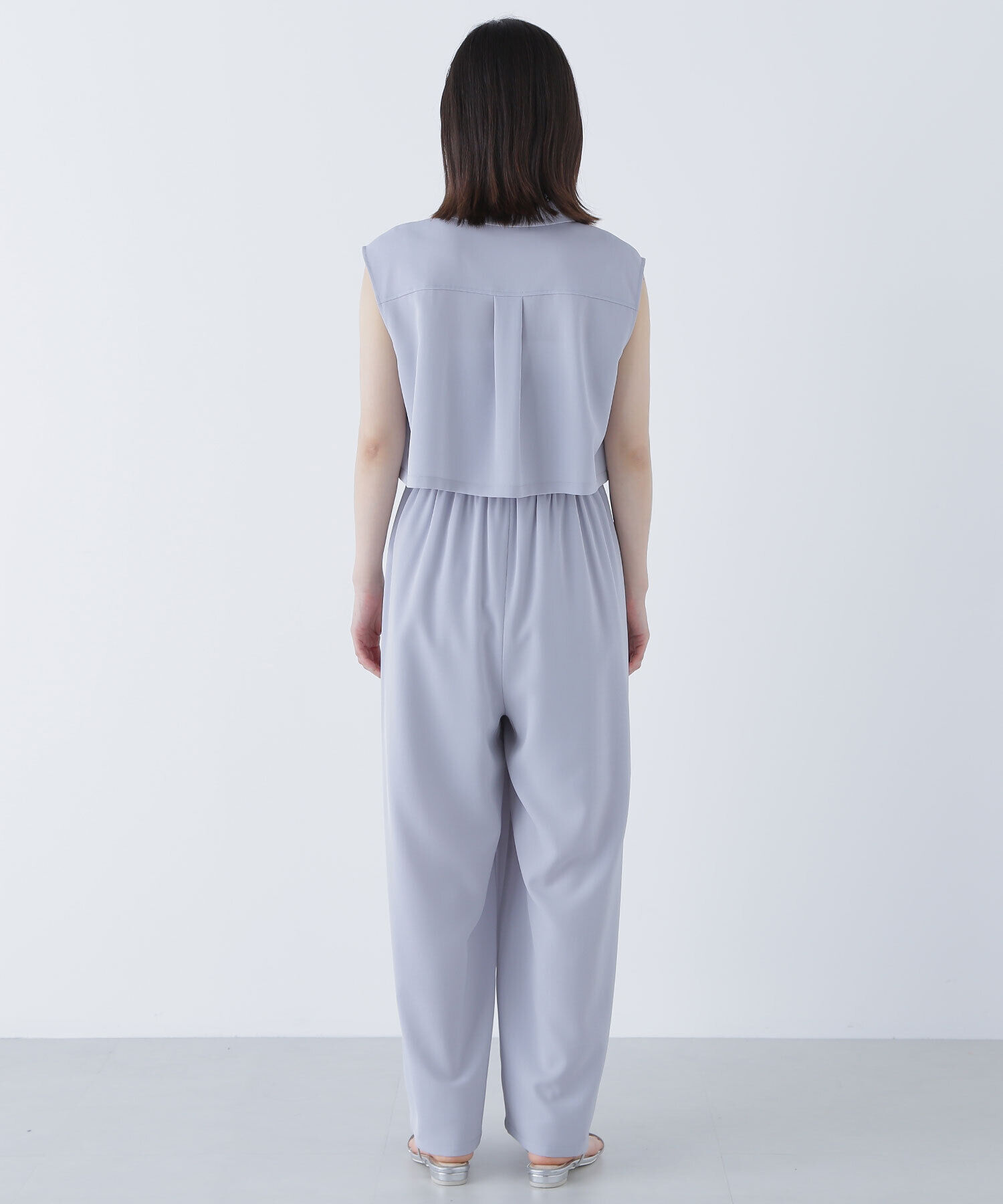  「クロップドポケットシャツ＆オールインワン」|ワンピース|