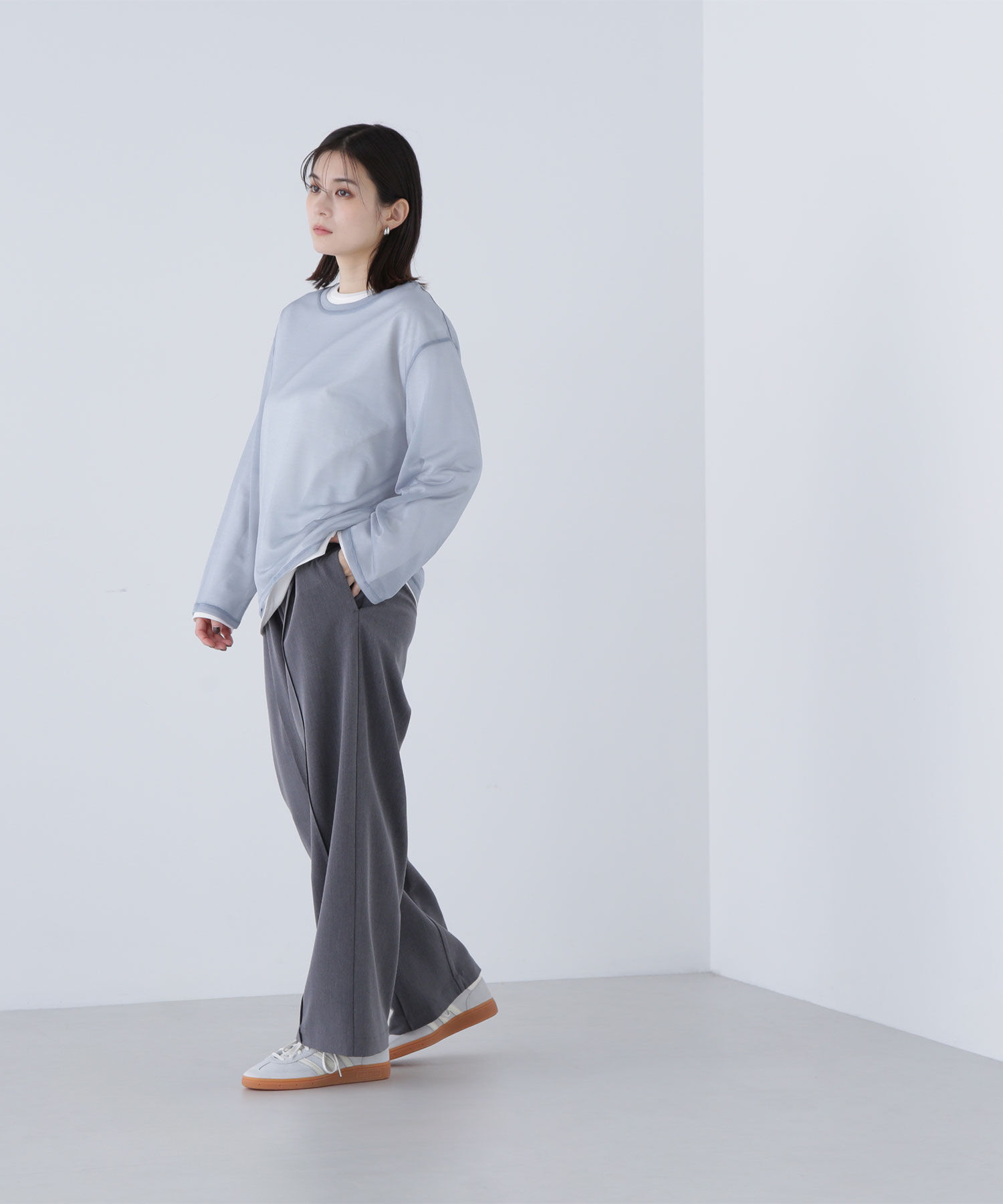  「シアーレイヤードカットソー」|Tシャツ・カットソー|