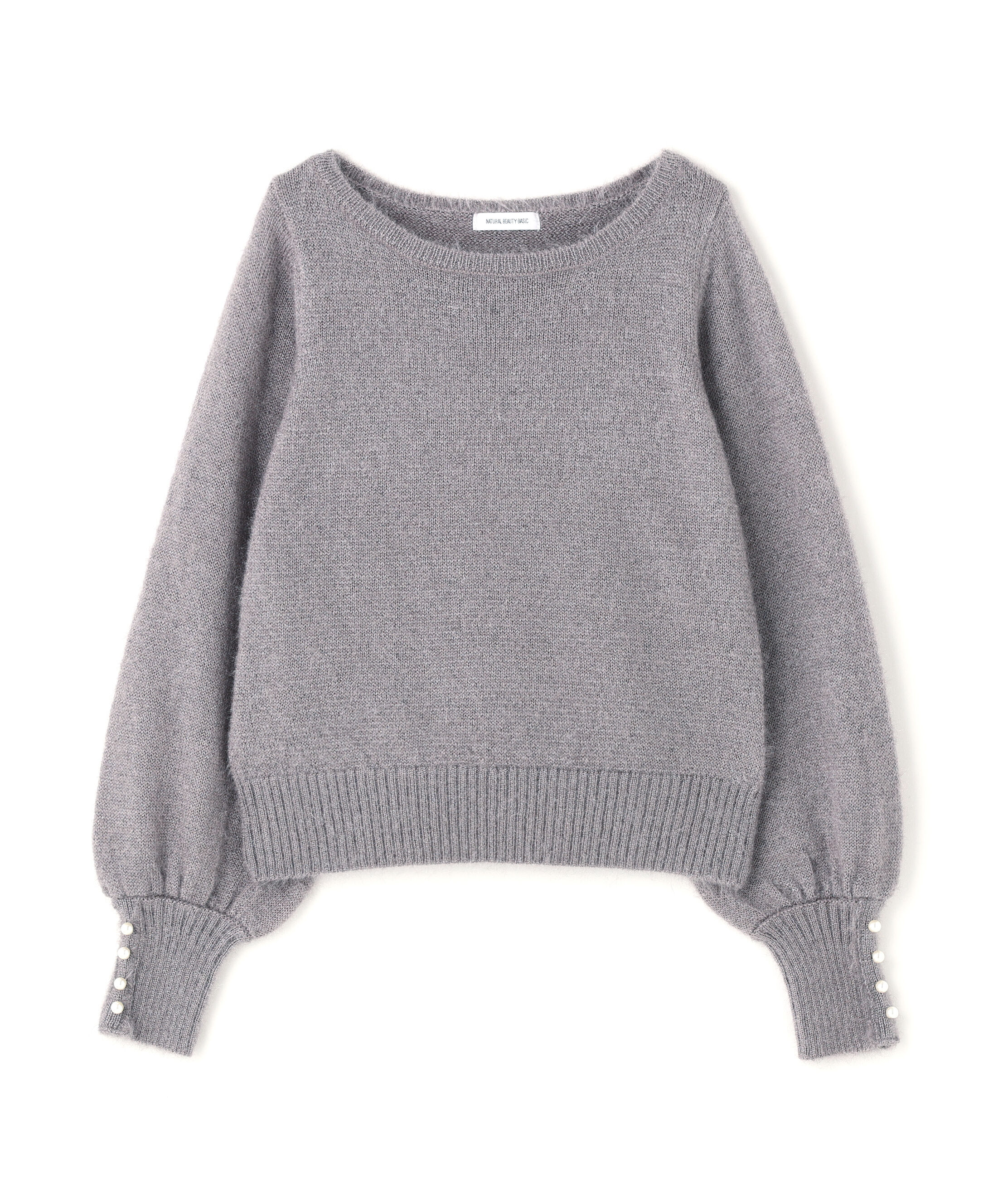  「パールボタンヘアリーニット」|ニット・セーター|