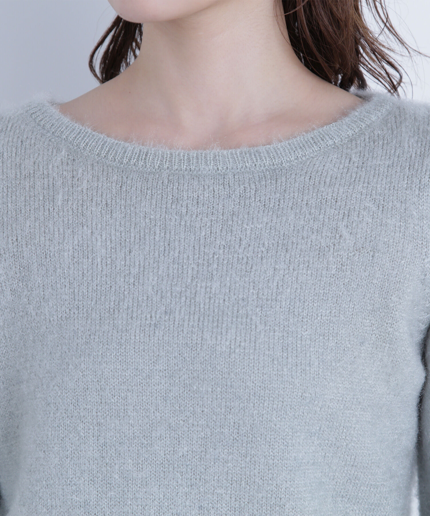  「パールボタンヘアリーニット」|ニット・セーター|