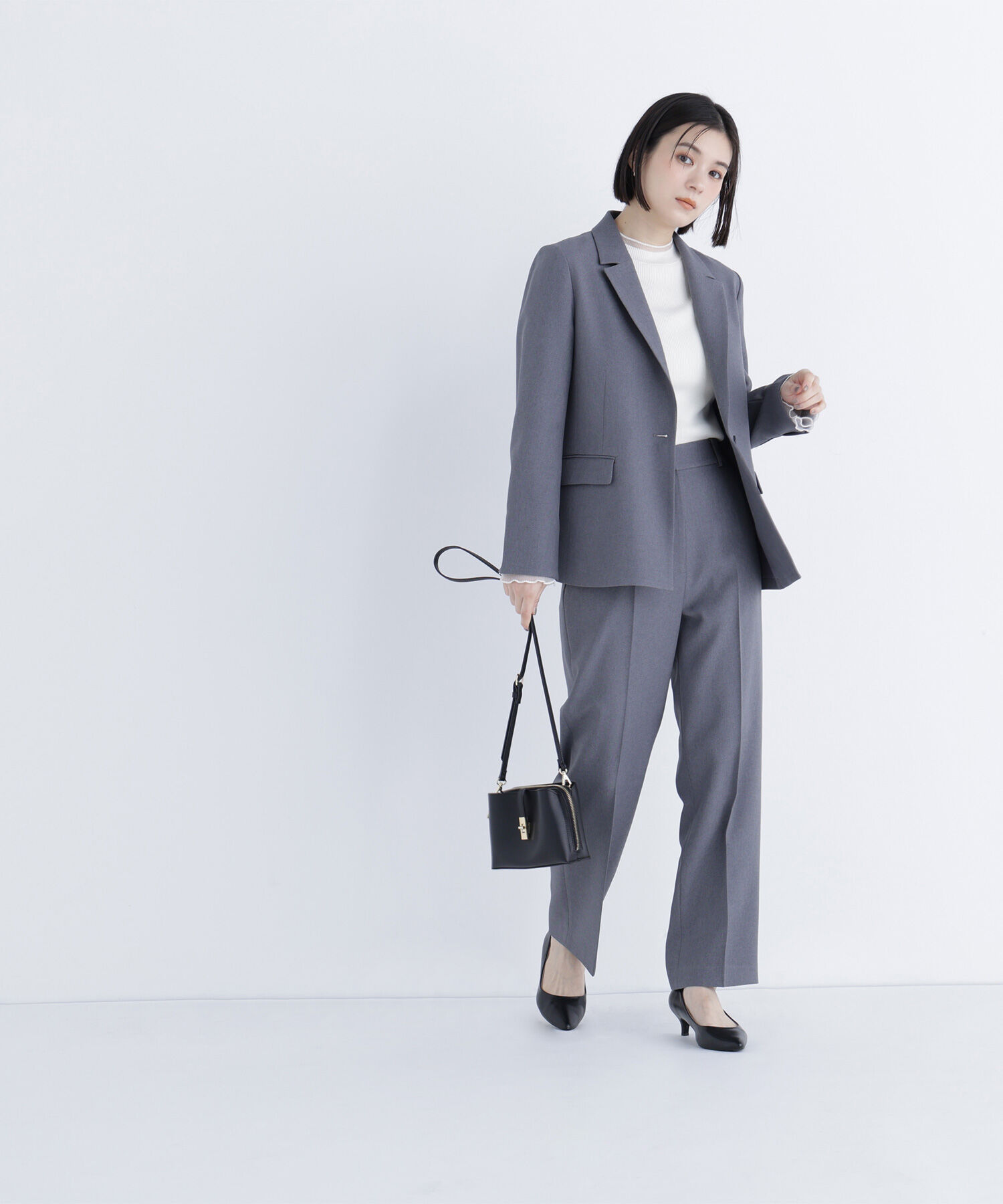  「メランジシャークスキン SETUP ストレートパンツ」|その他|