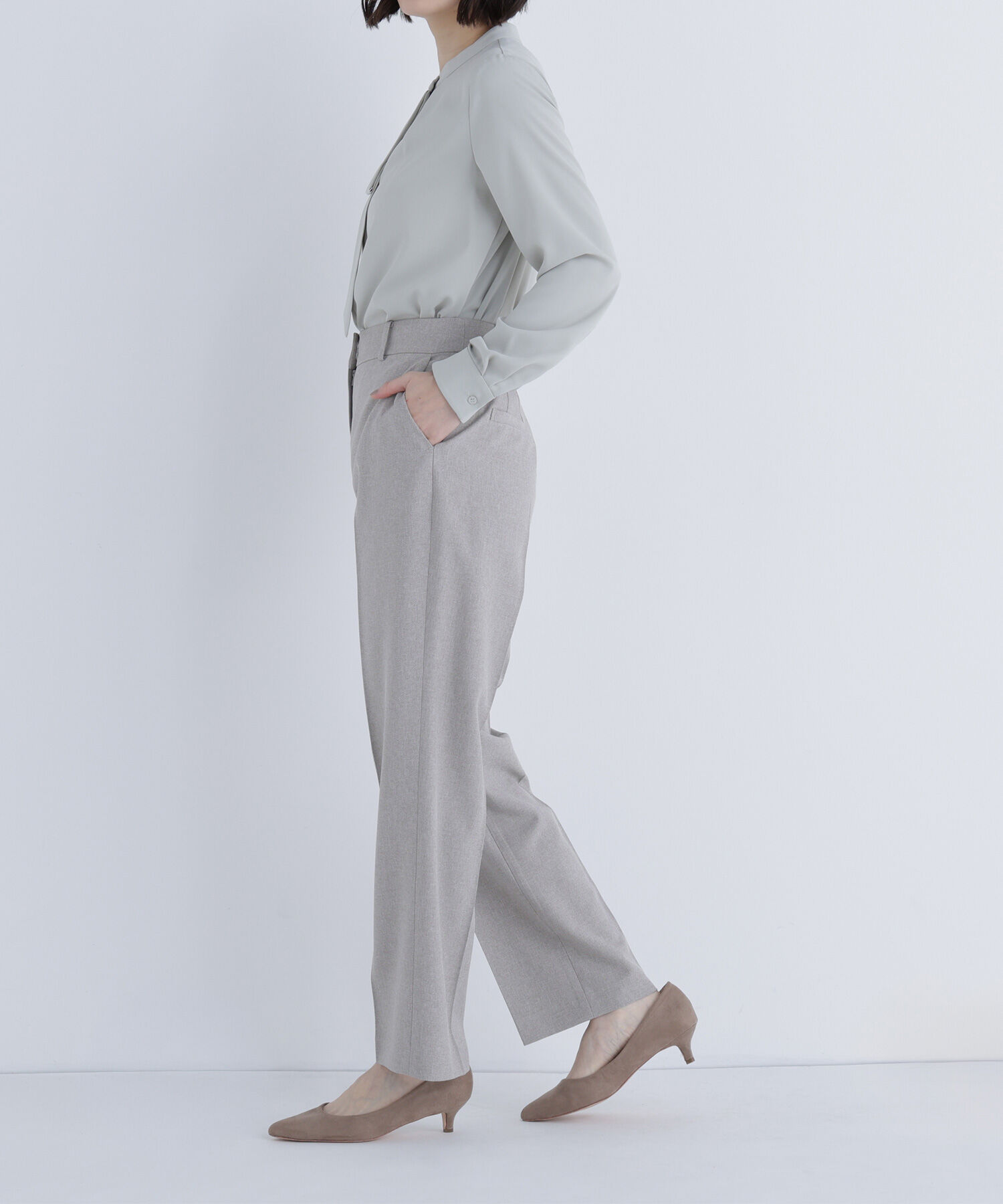  「メランジシャークスキン SETUP ストレートパンツ」|その他|