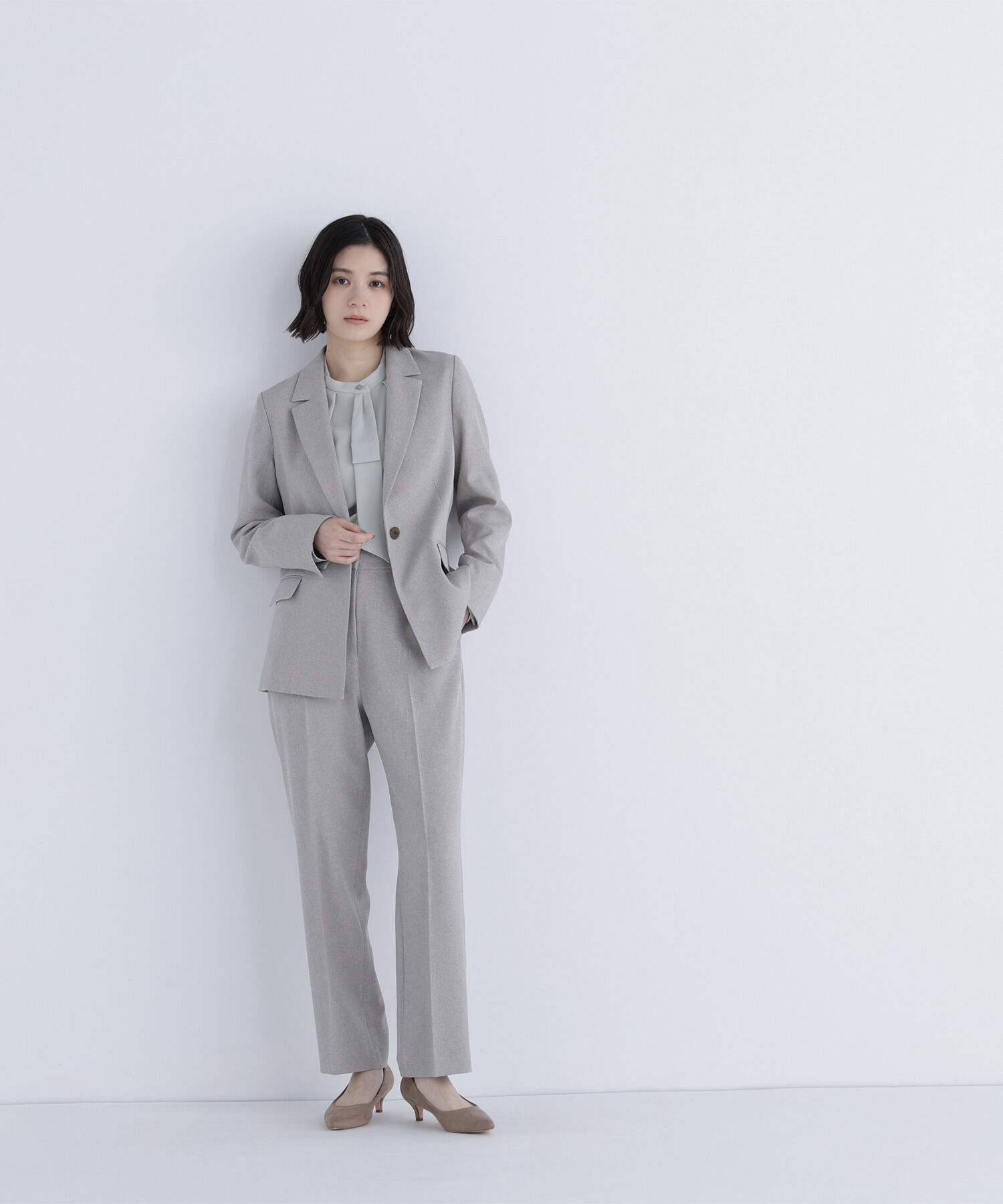  「メランジシャークスキン SETUP ストレートパンツ」|その他|