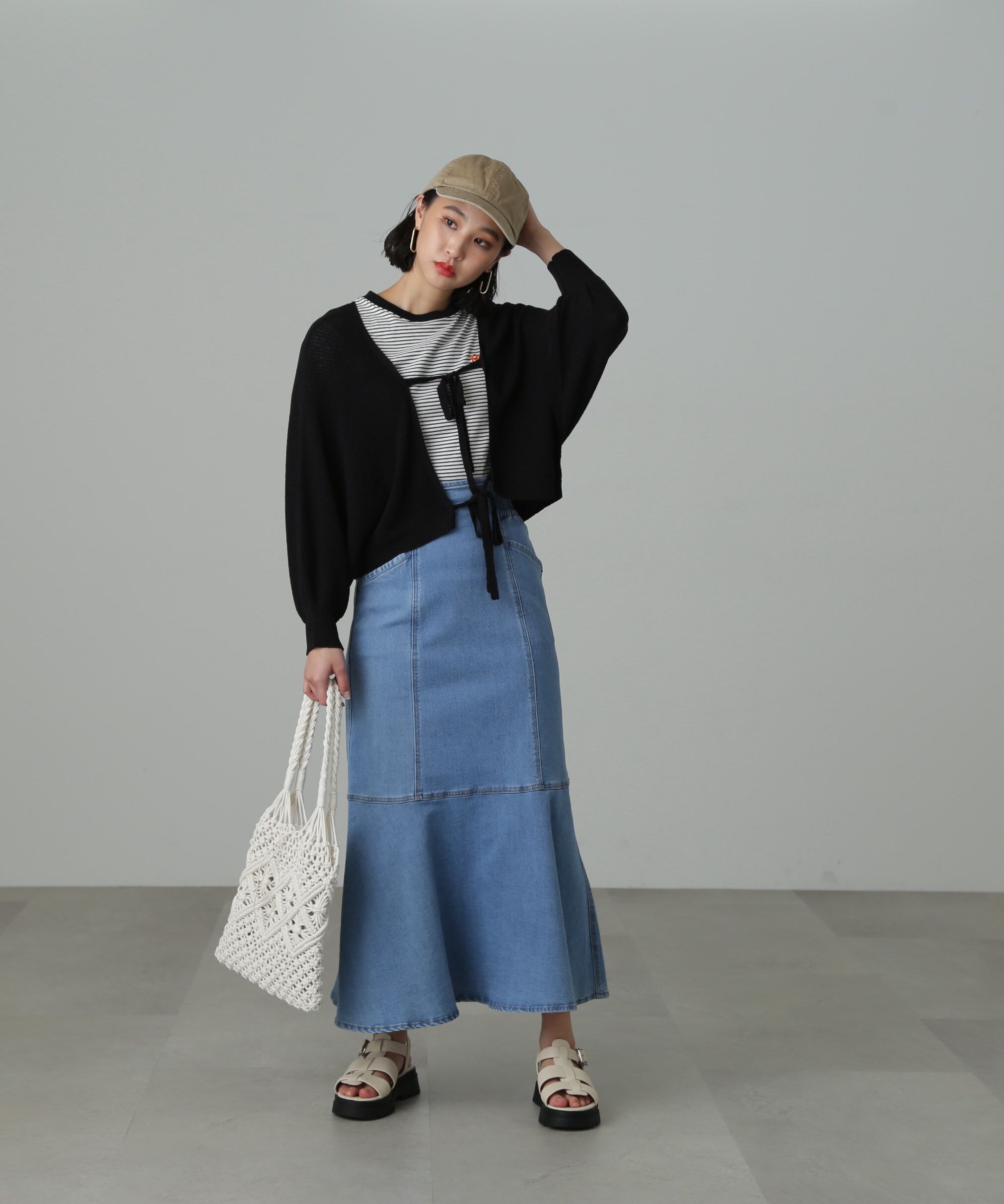  「前後2Wayリボンボレロ」|ニット・セーター|