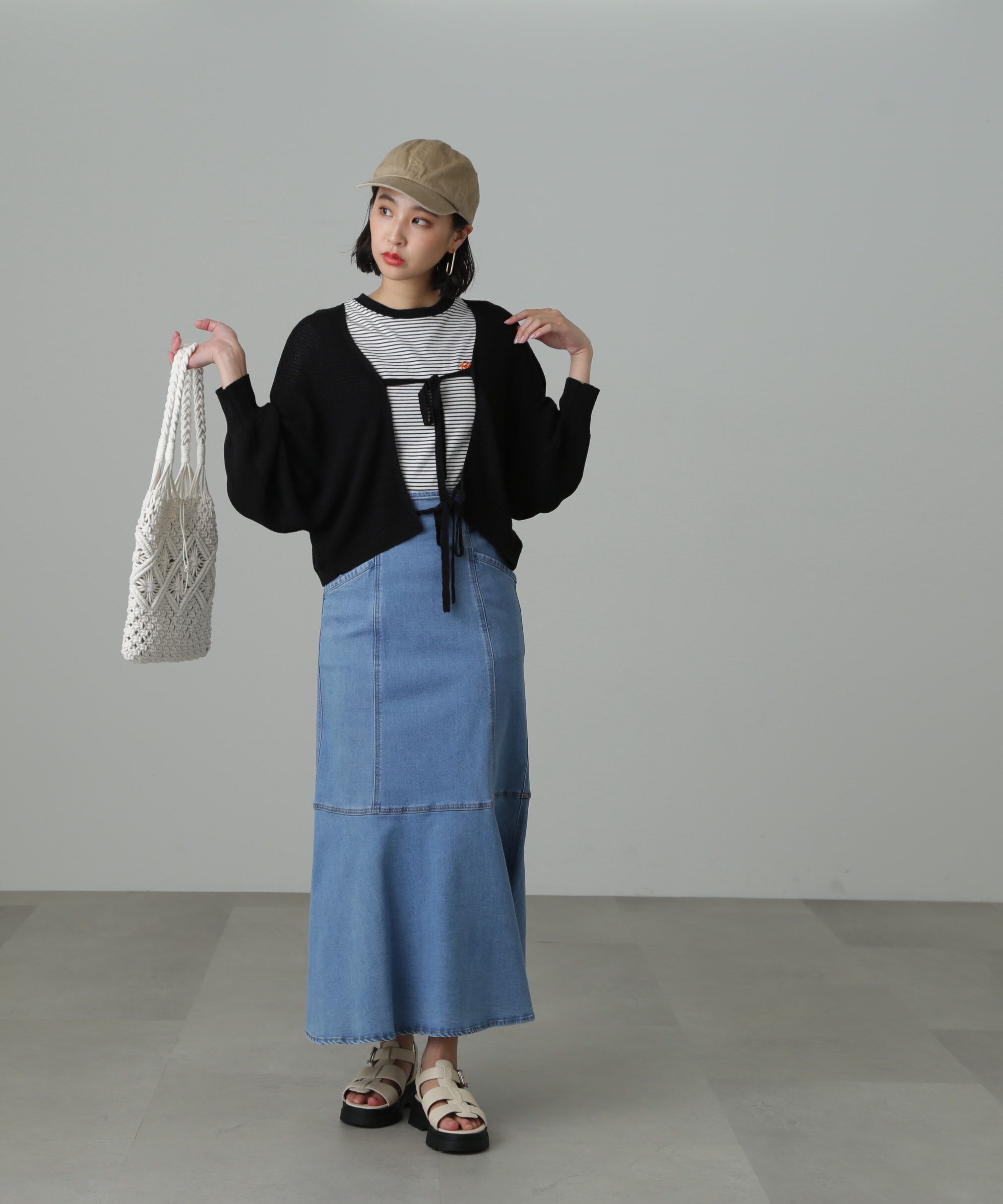  「前後2Wayリボンボレロ」|ニット・セーター|