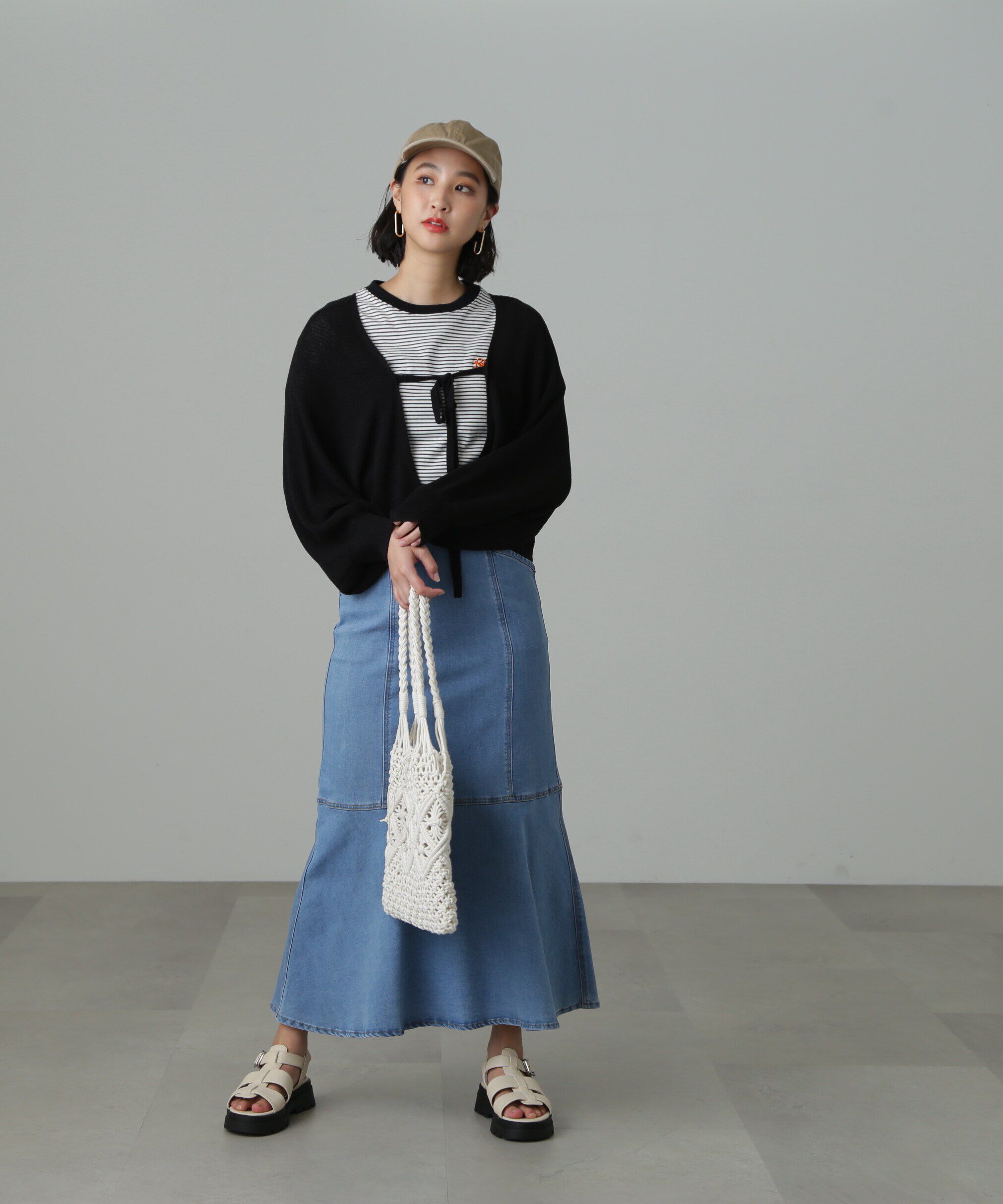  「前後2Wayリボンボレロ」|ニット・セーター|