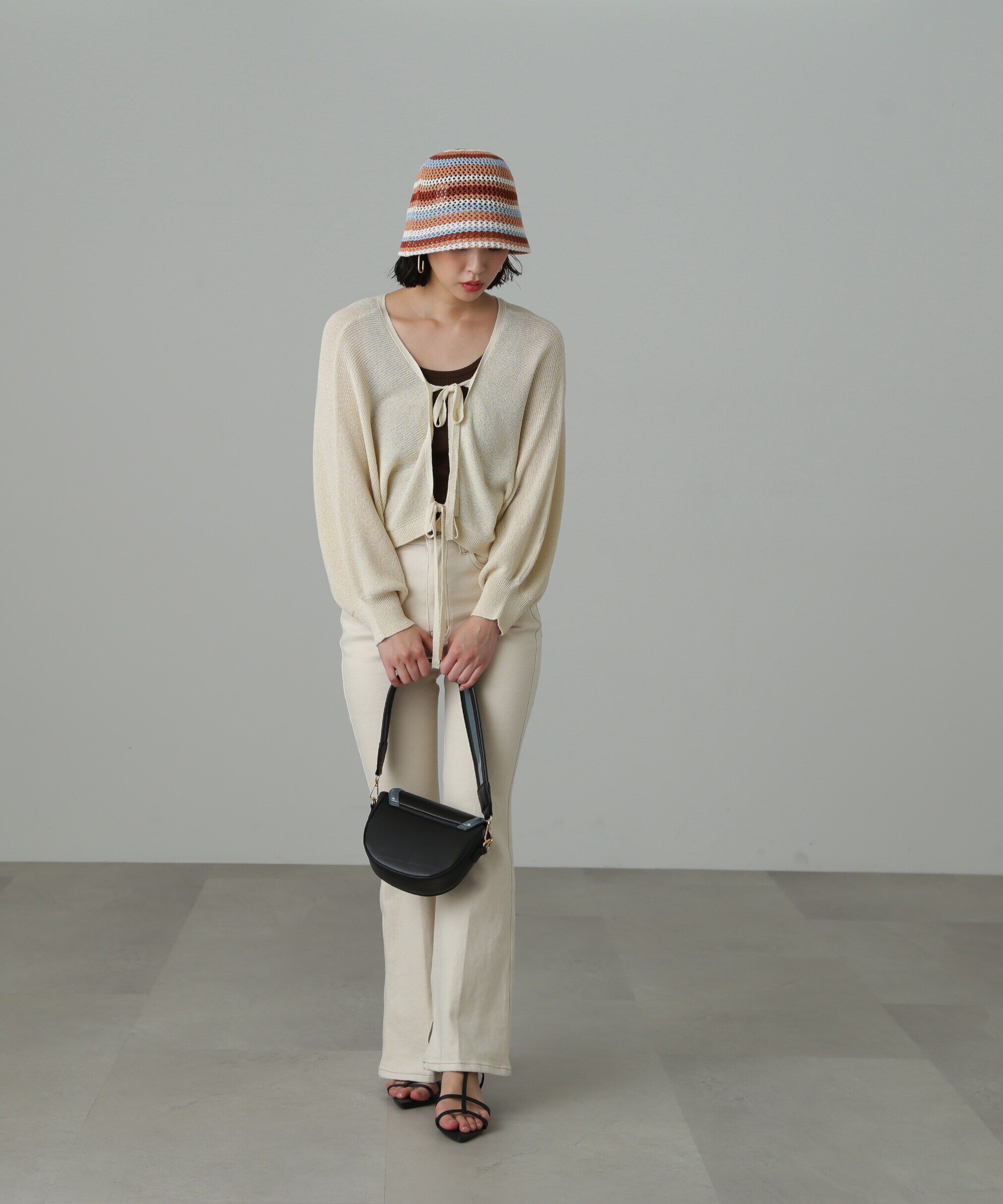  「前後2Wayリボンボレロ」|ニット・セーター|