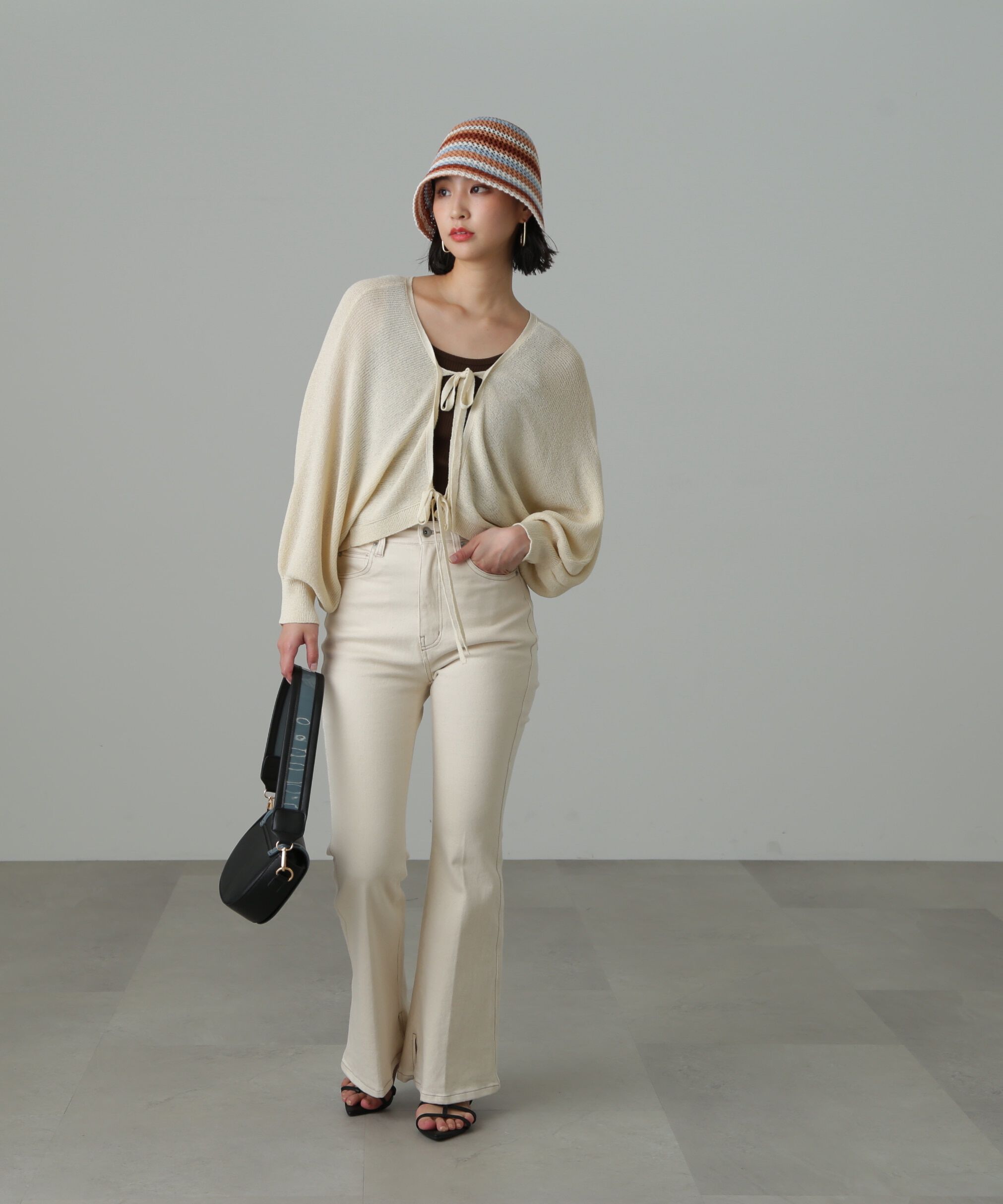  「前後2Wayリボンボレロ」|ニット・セーター|