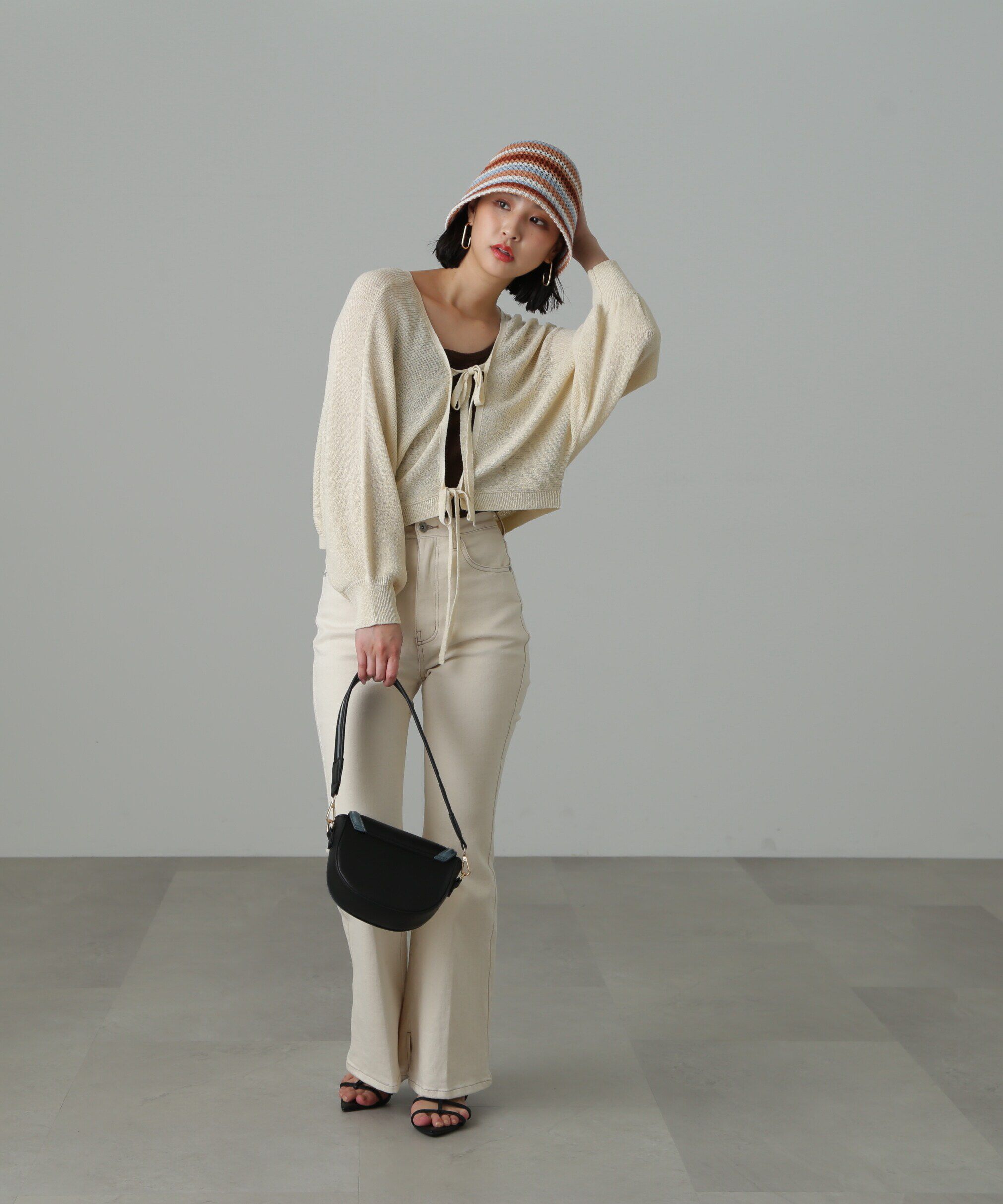  「前後2Wayリボンボレロ」|ニット・セーター|