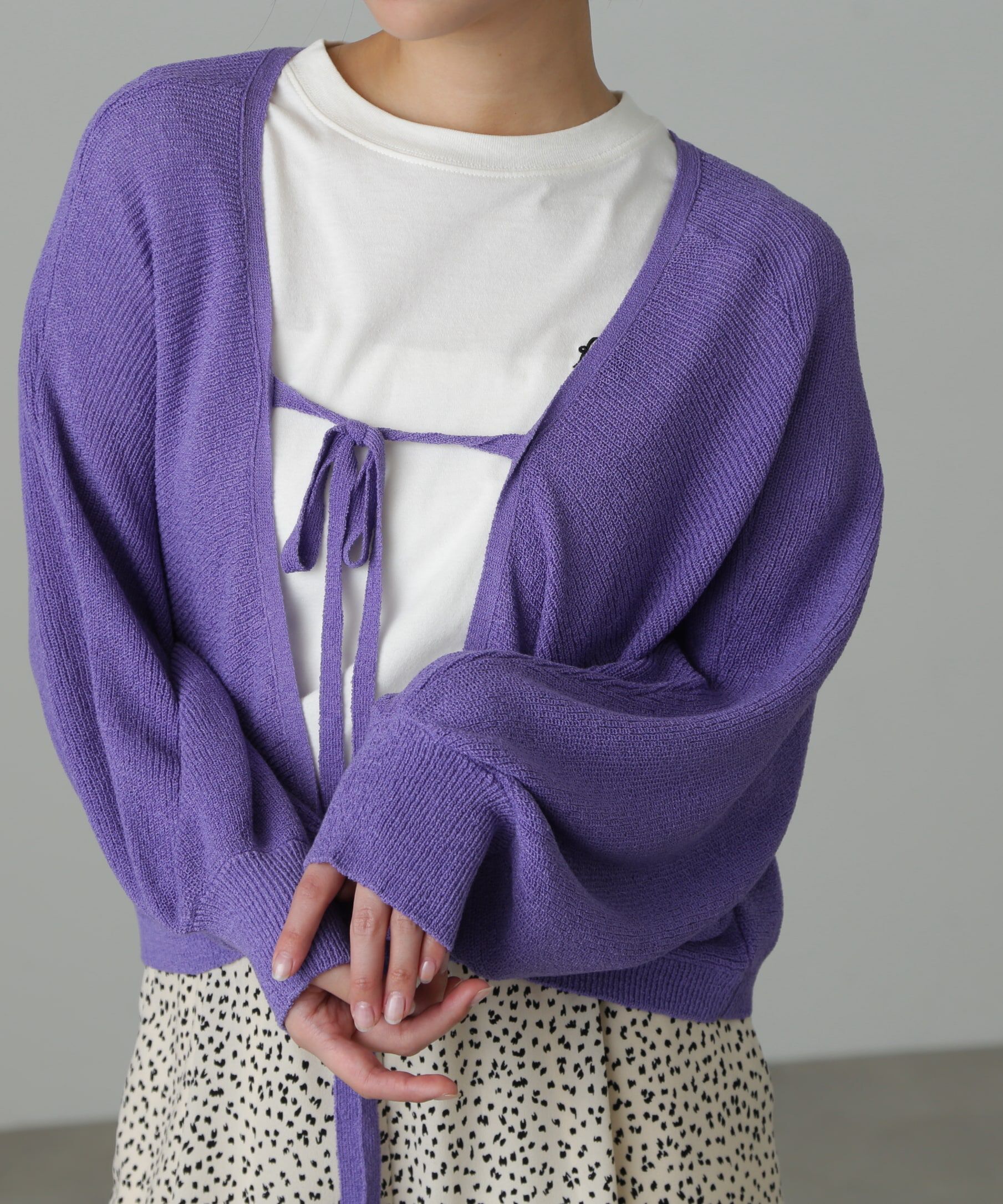  「前後2Wayリボンボレロ」|ニット・セーター|