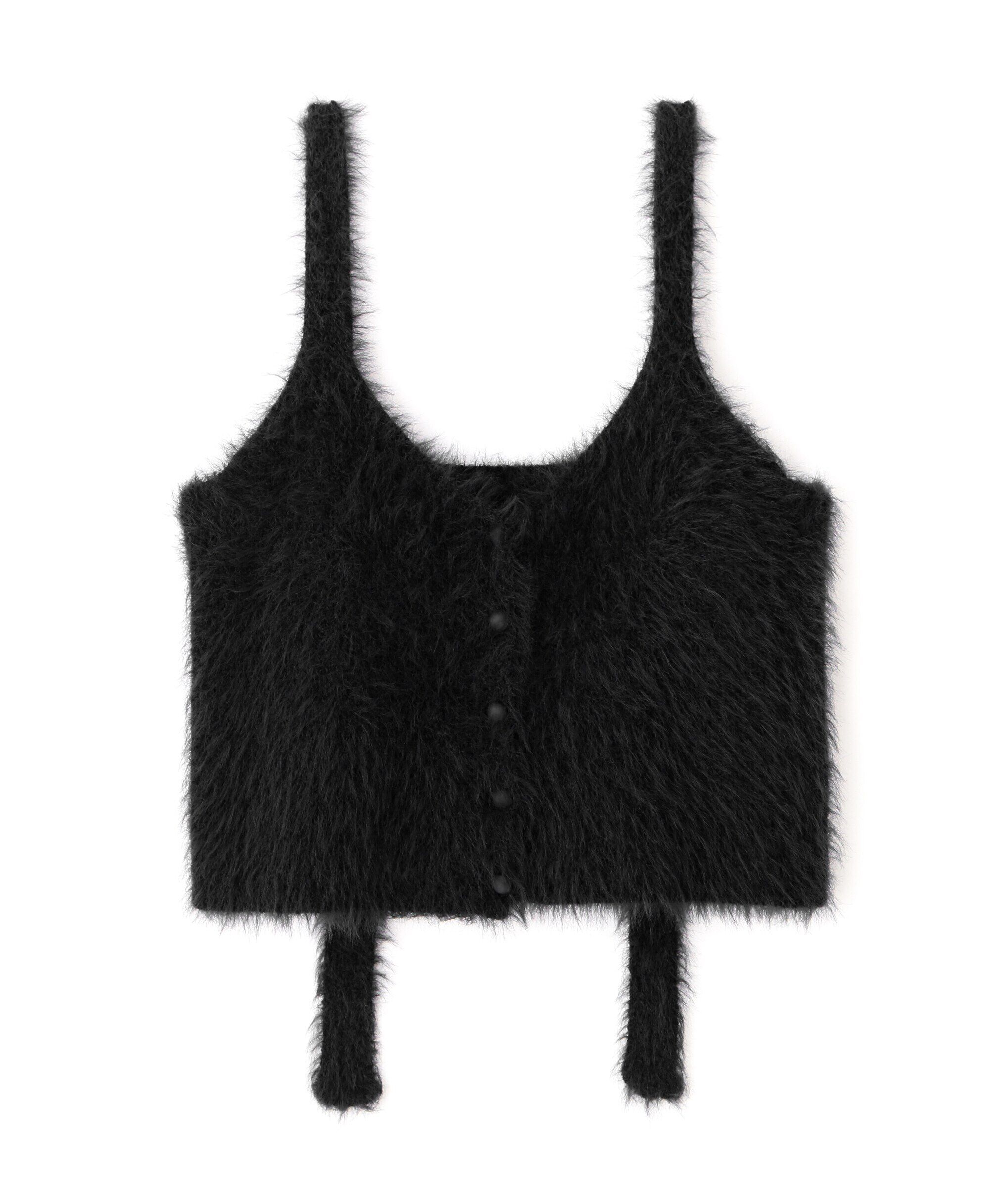  「フロントボタンシャギービスチェ」|ニット・セーター|