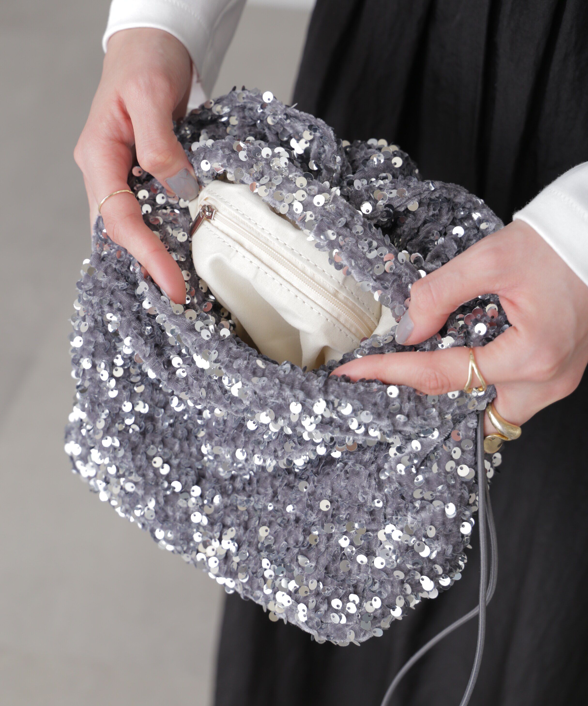  「スパンコールワンハンドルバッグ」|その他|