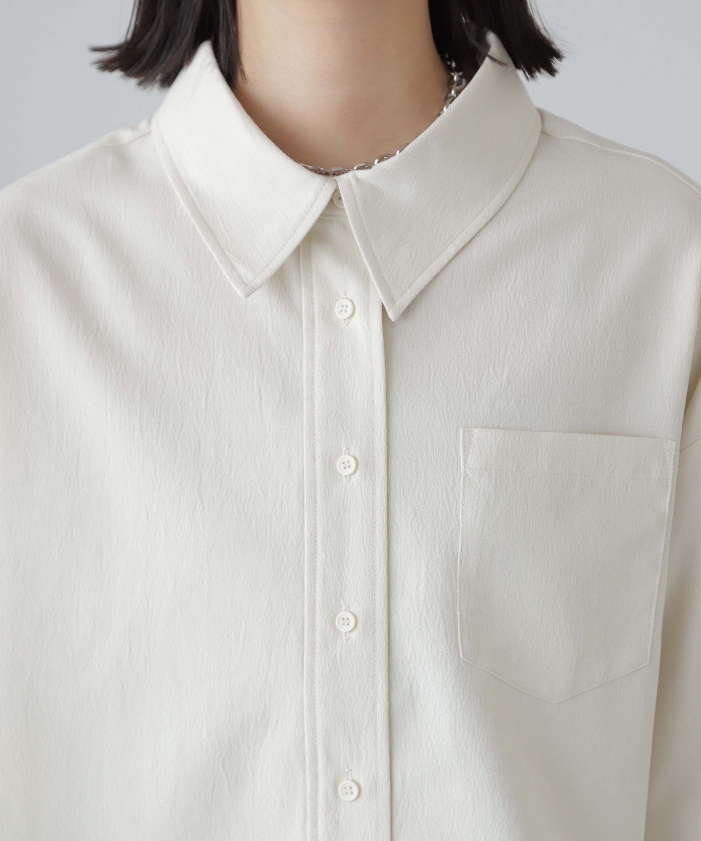  「バックレースアップショート丈シャツ」|シャツ・ブラウス|