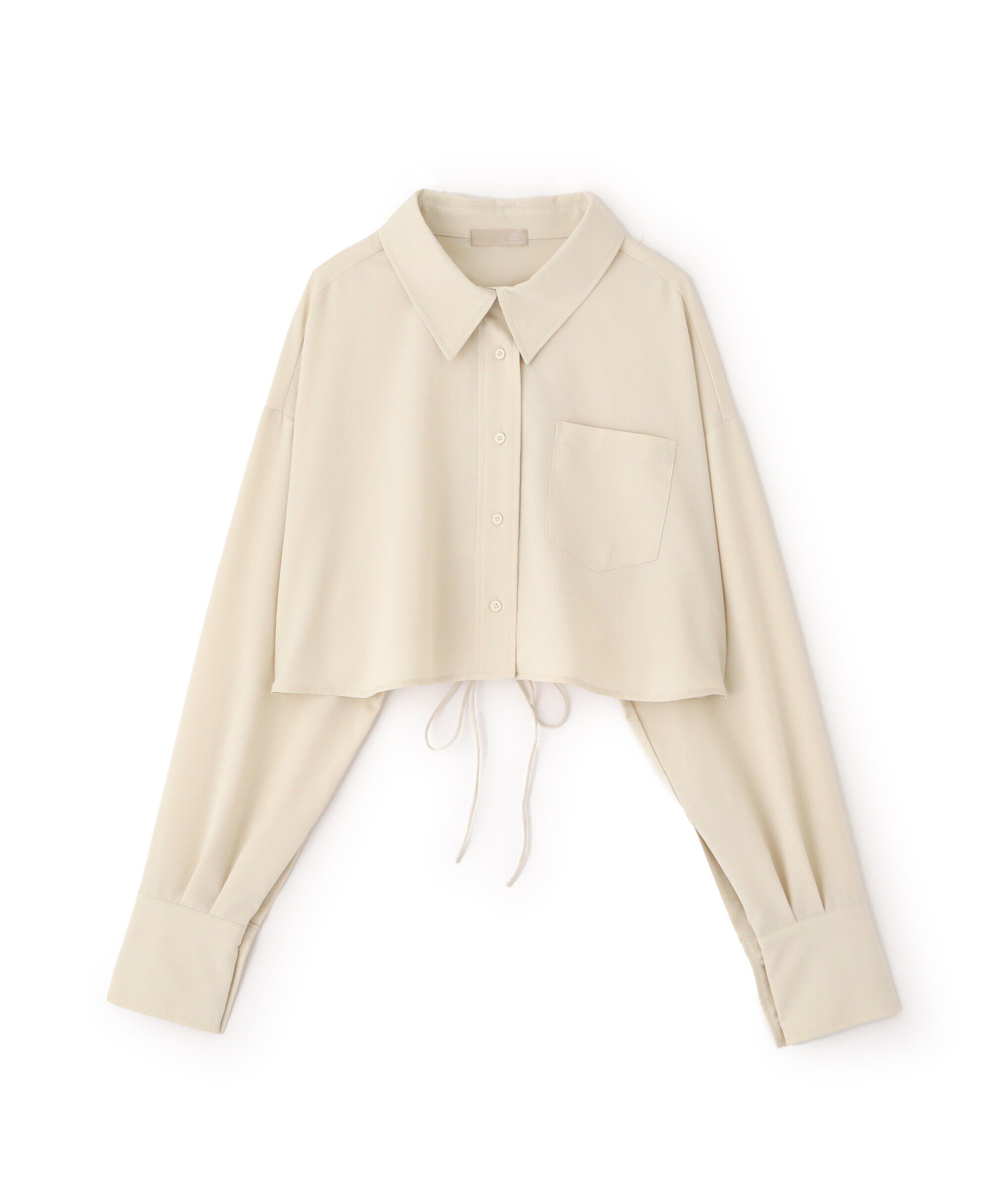  「バックレースアップショート丈シャツ」|シャツ・ブラウス|