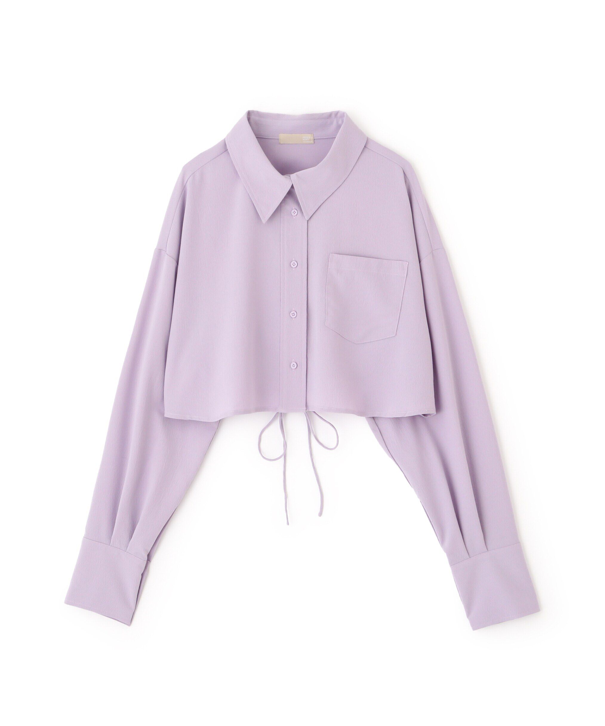  「バックレースアップショート丈シャツ」|シャツ・ブラウス|