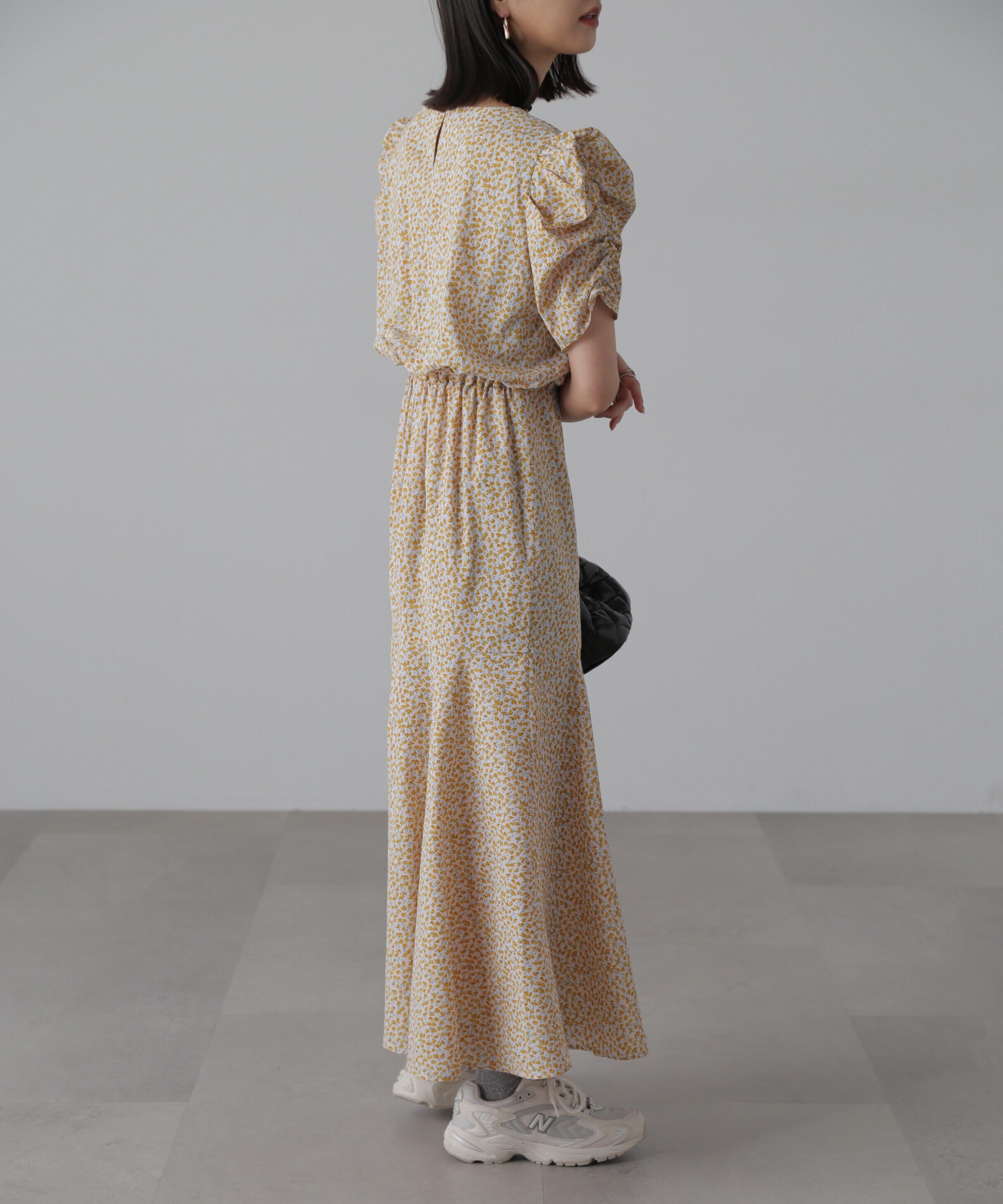  「ボリュームスリーブマーメイドワンピ―ス」|ワンピース|