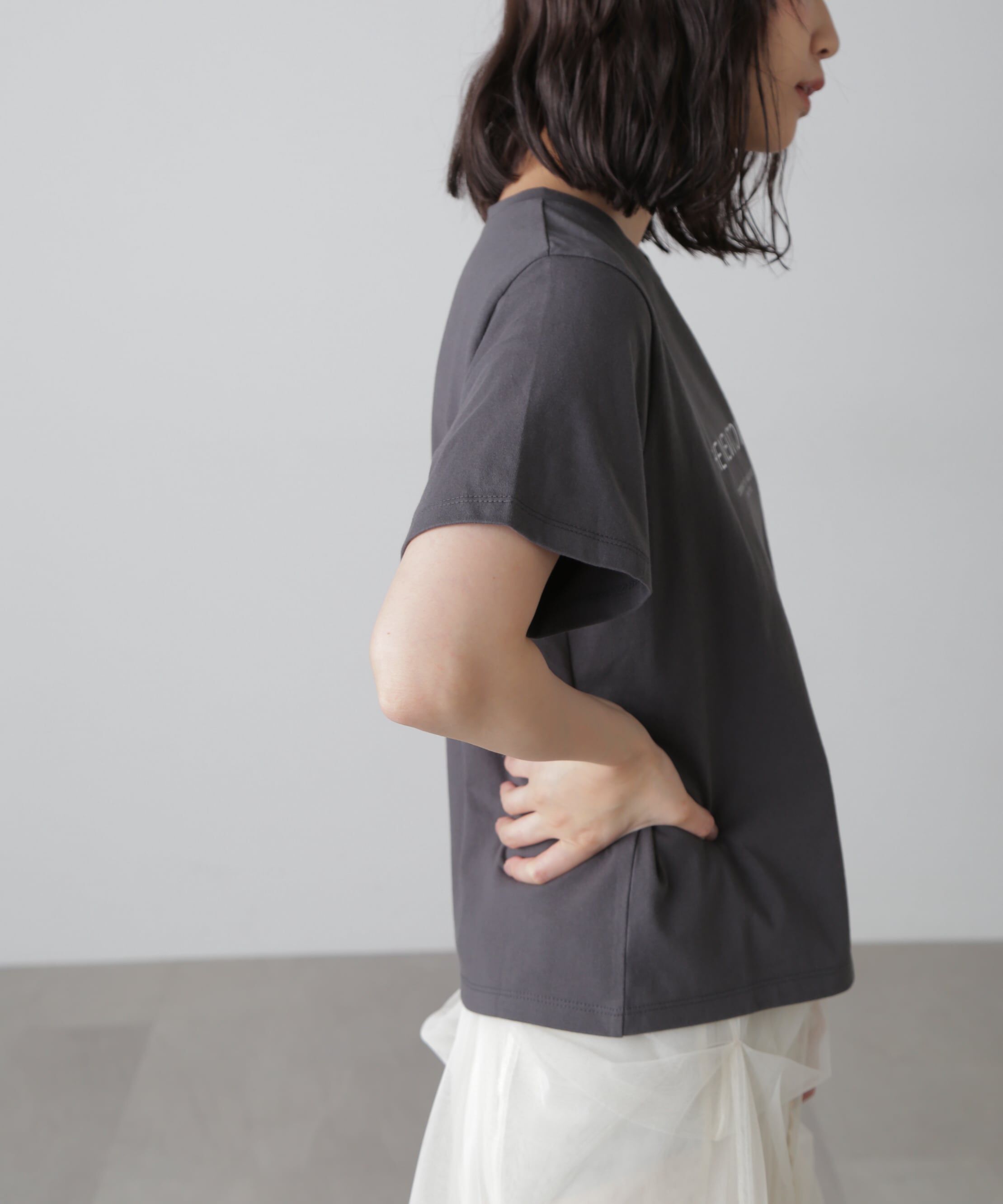  「シンプルロゴプリントTシャツ」|Tシャツ・カットソー|