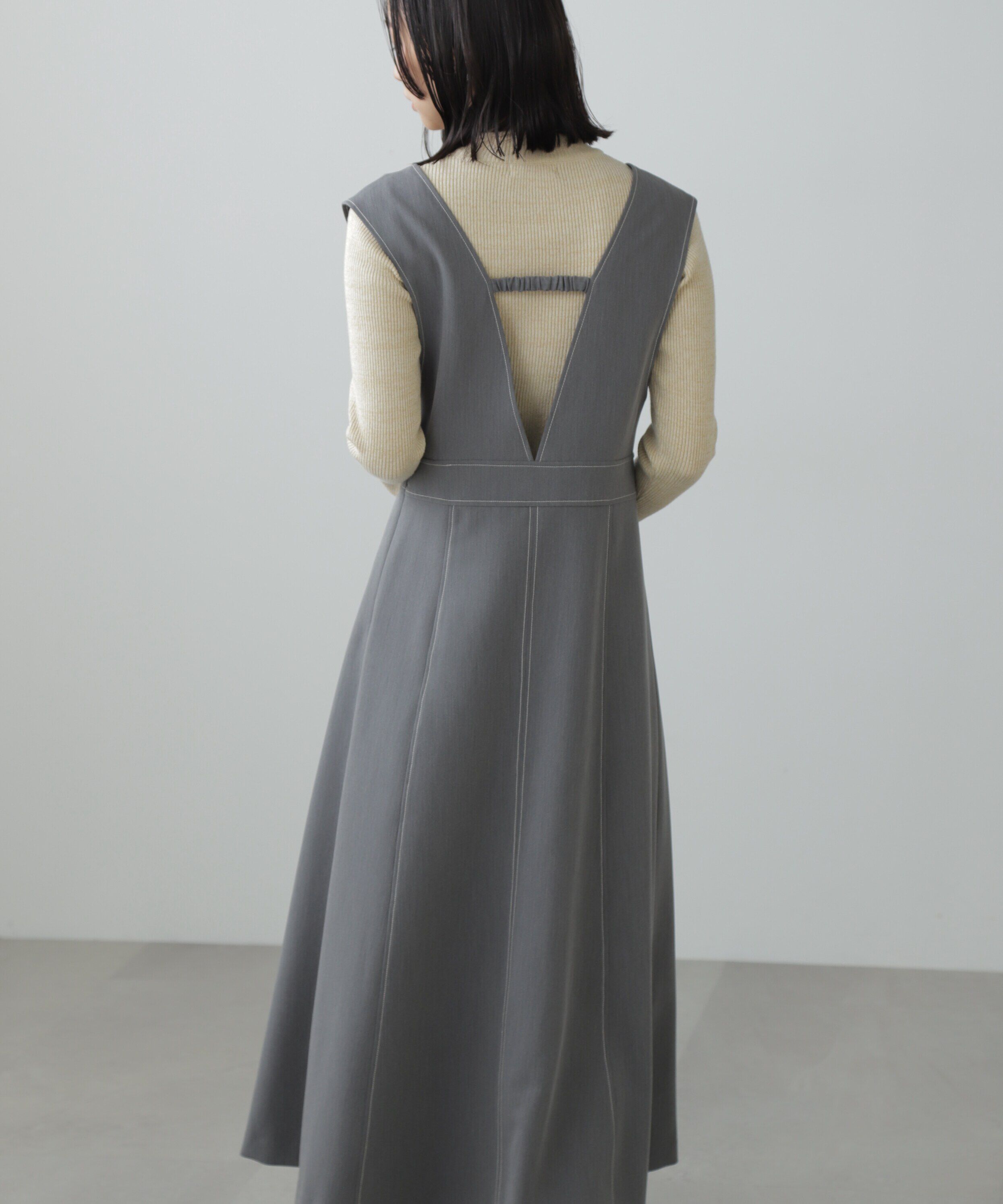  「配色ステッチジャンスカ」|ワンピース|