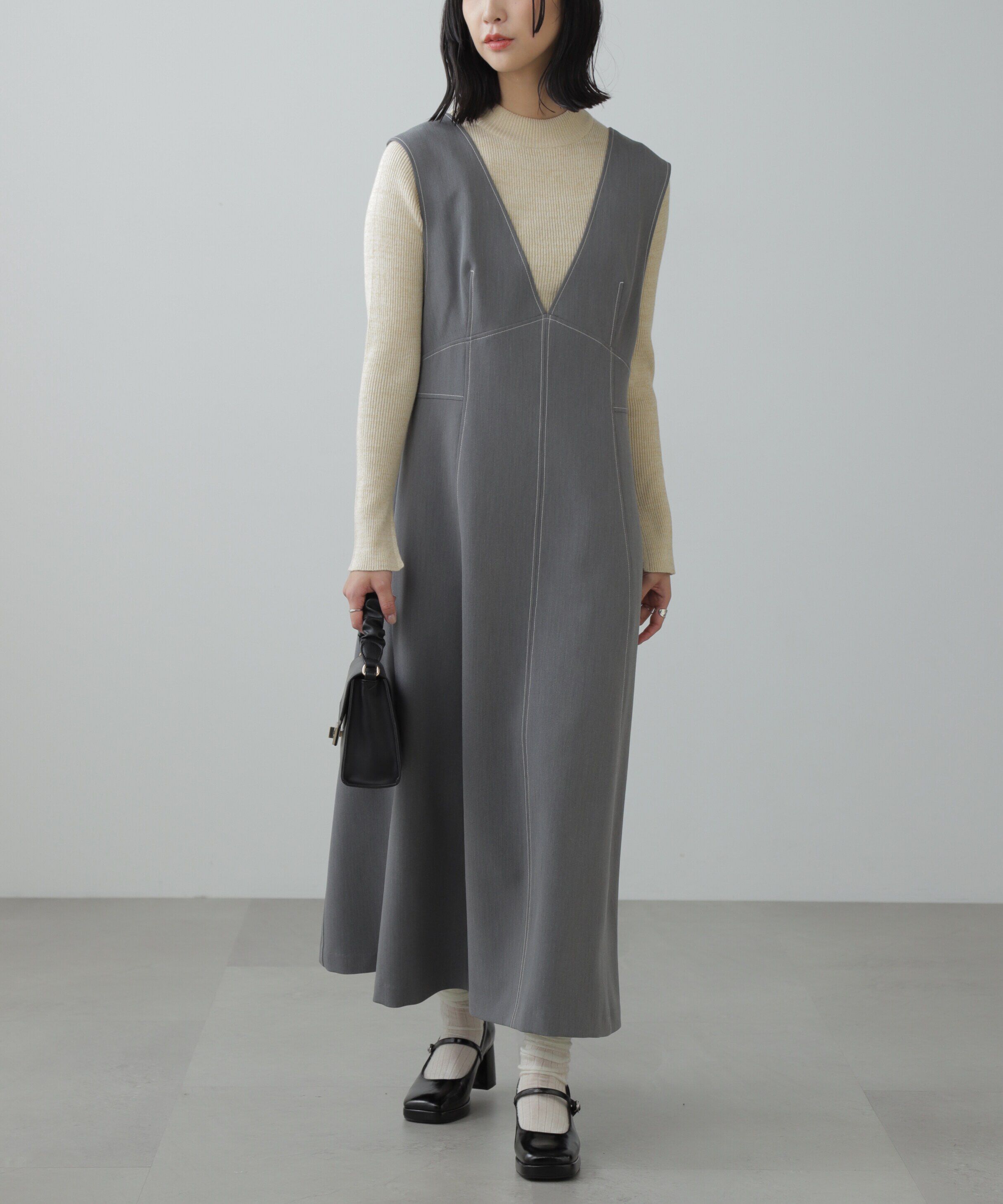  「配色ステッチジャンスカ」|ワンピース|