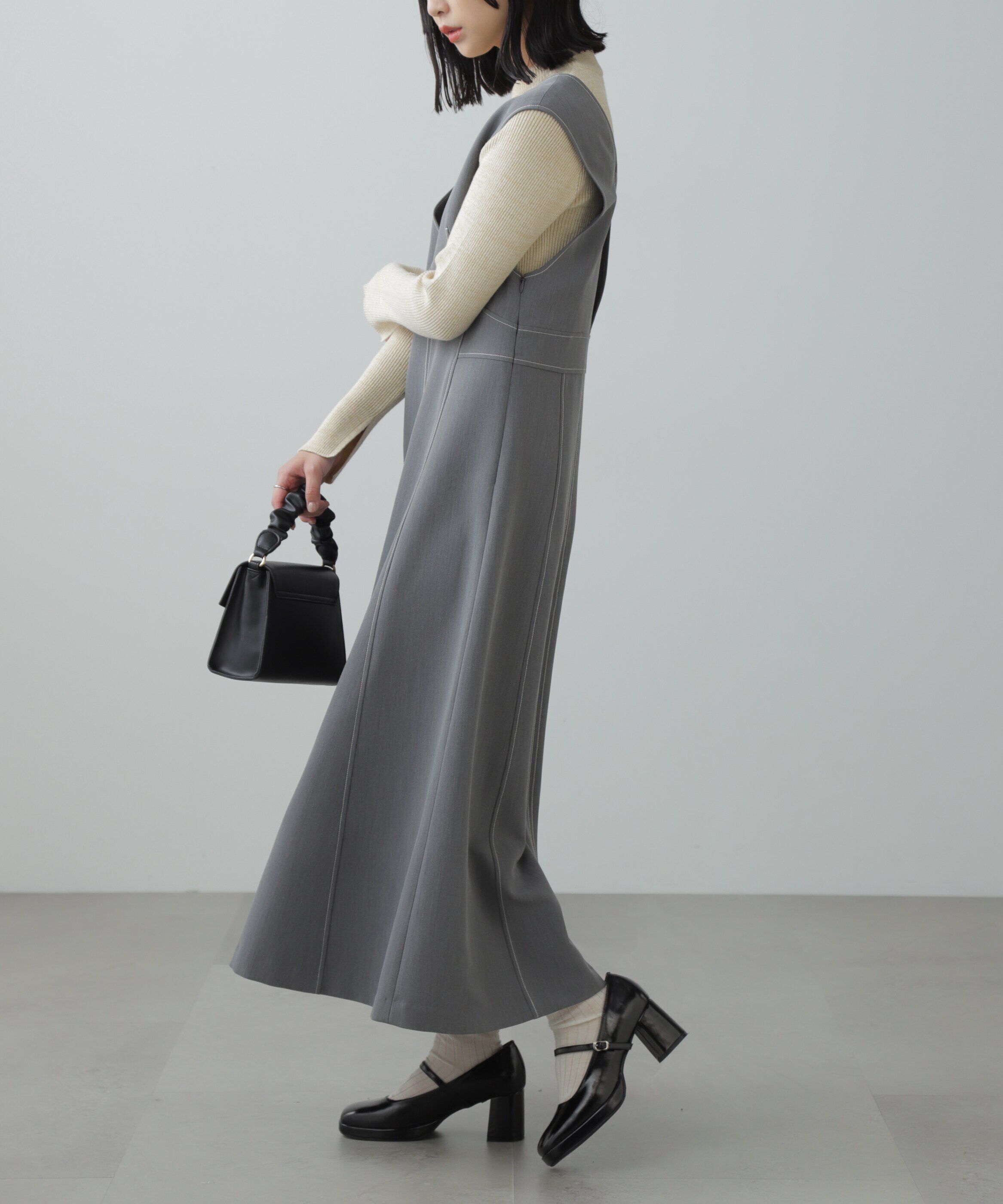  「配色ステッチジャンスカ」|ワンピース|