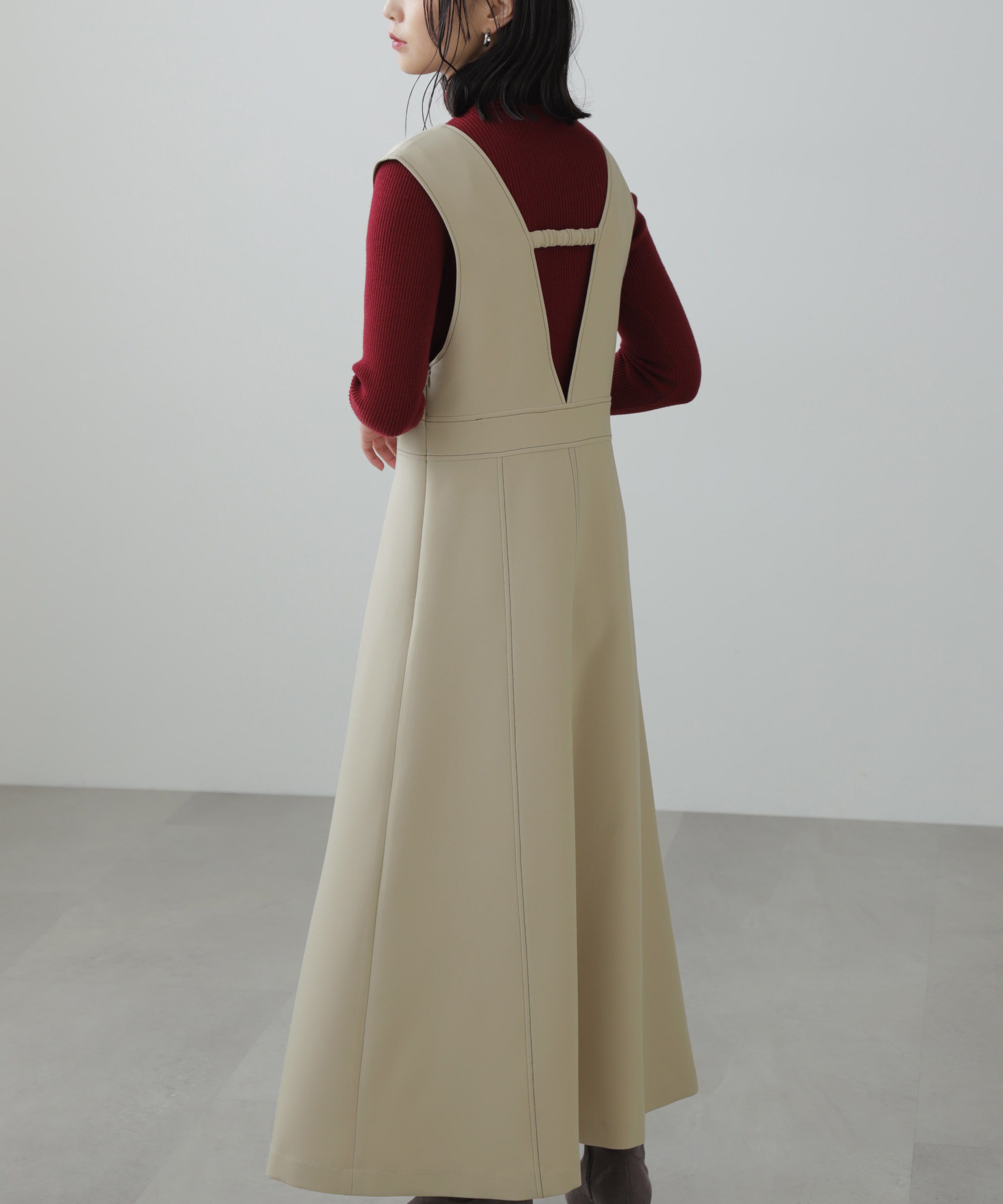  「配色ステッチジャンスカ」|ワンピース|