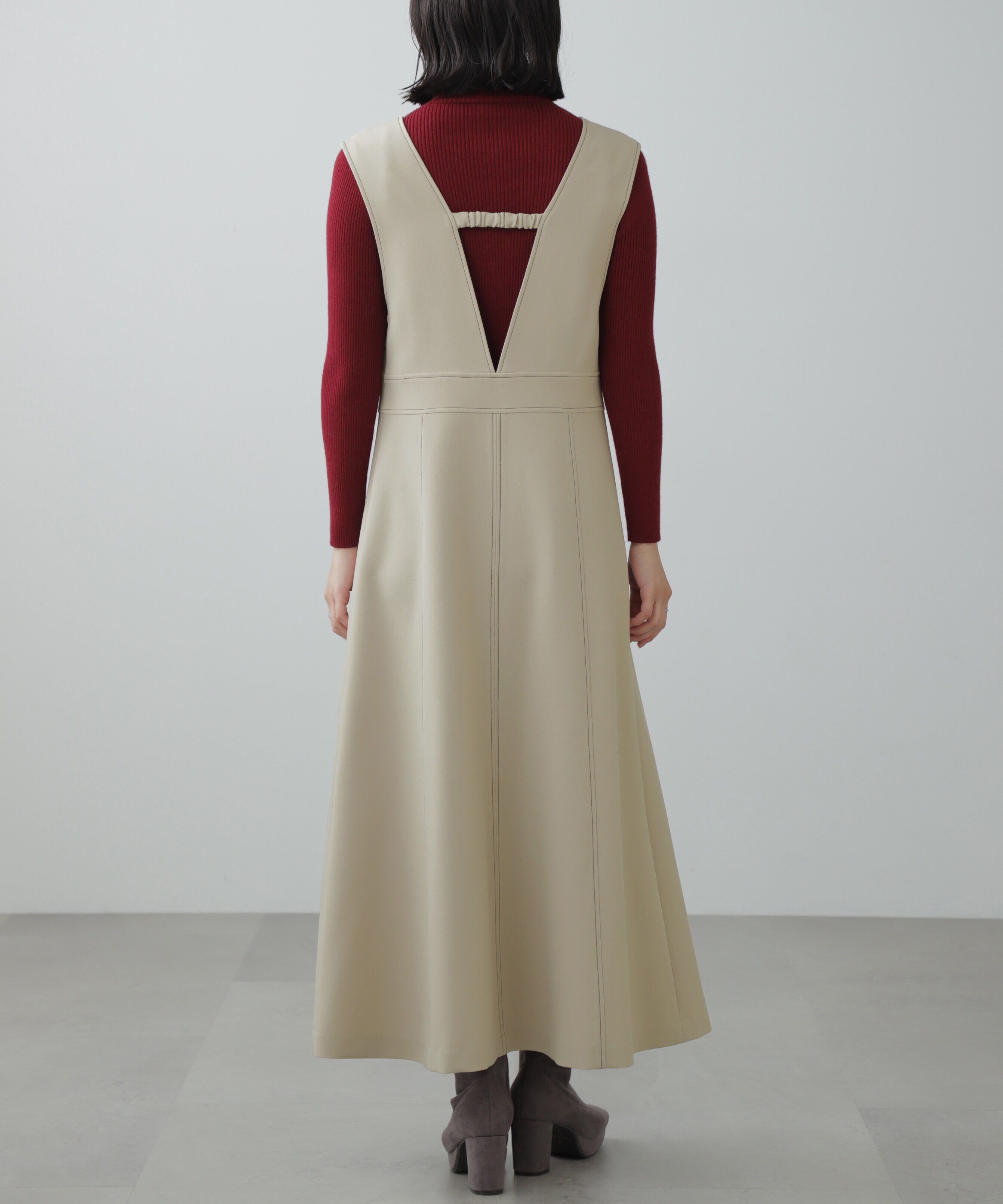  「配色ステッチジャンスカ」|ワンピース|