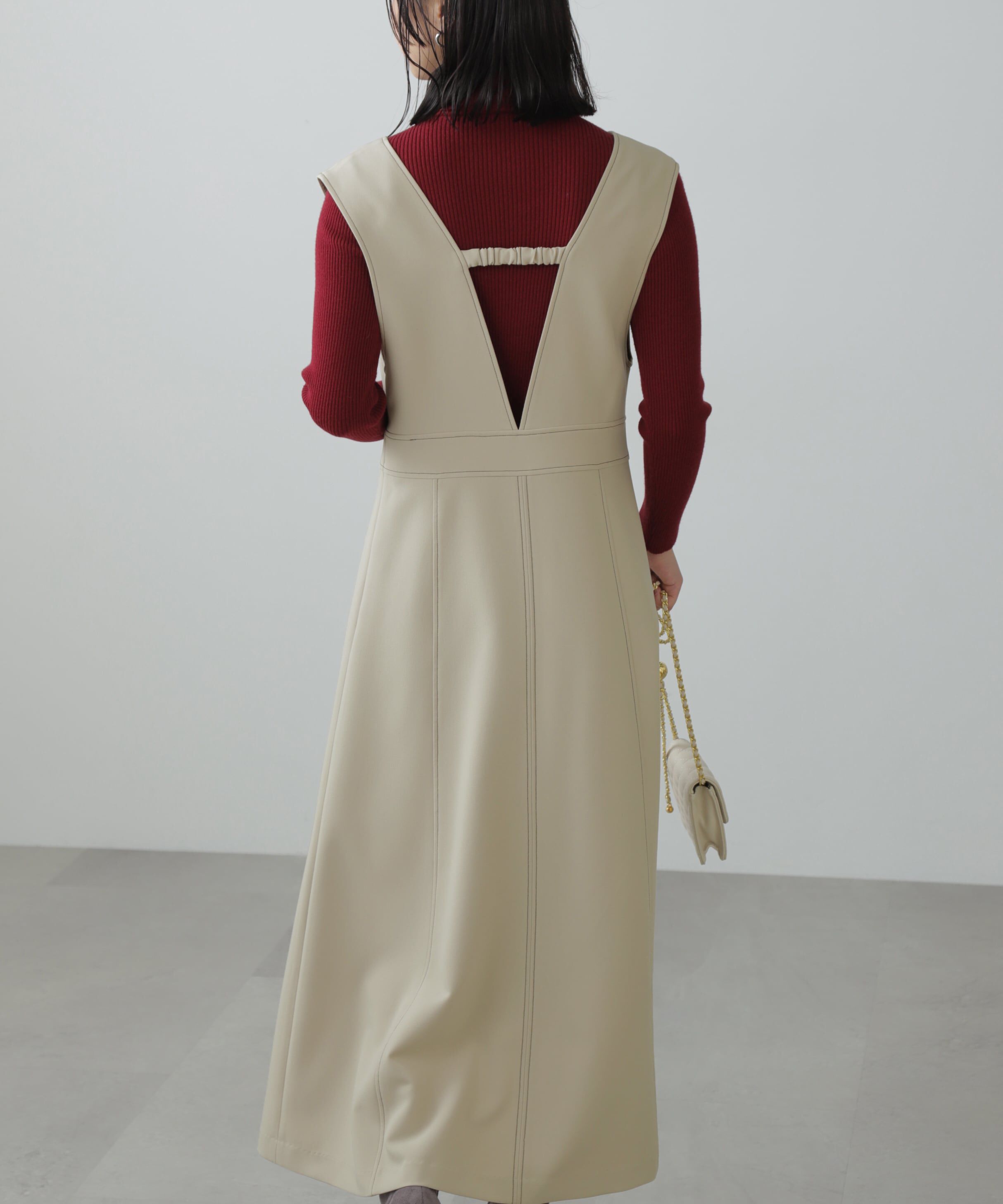  「配色ステッチジャンスカ」|ワンピース|