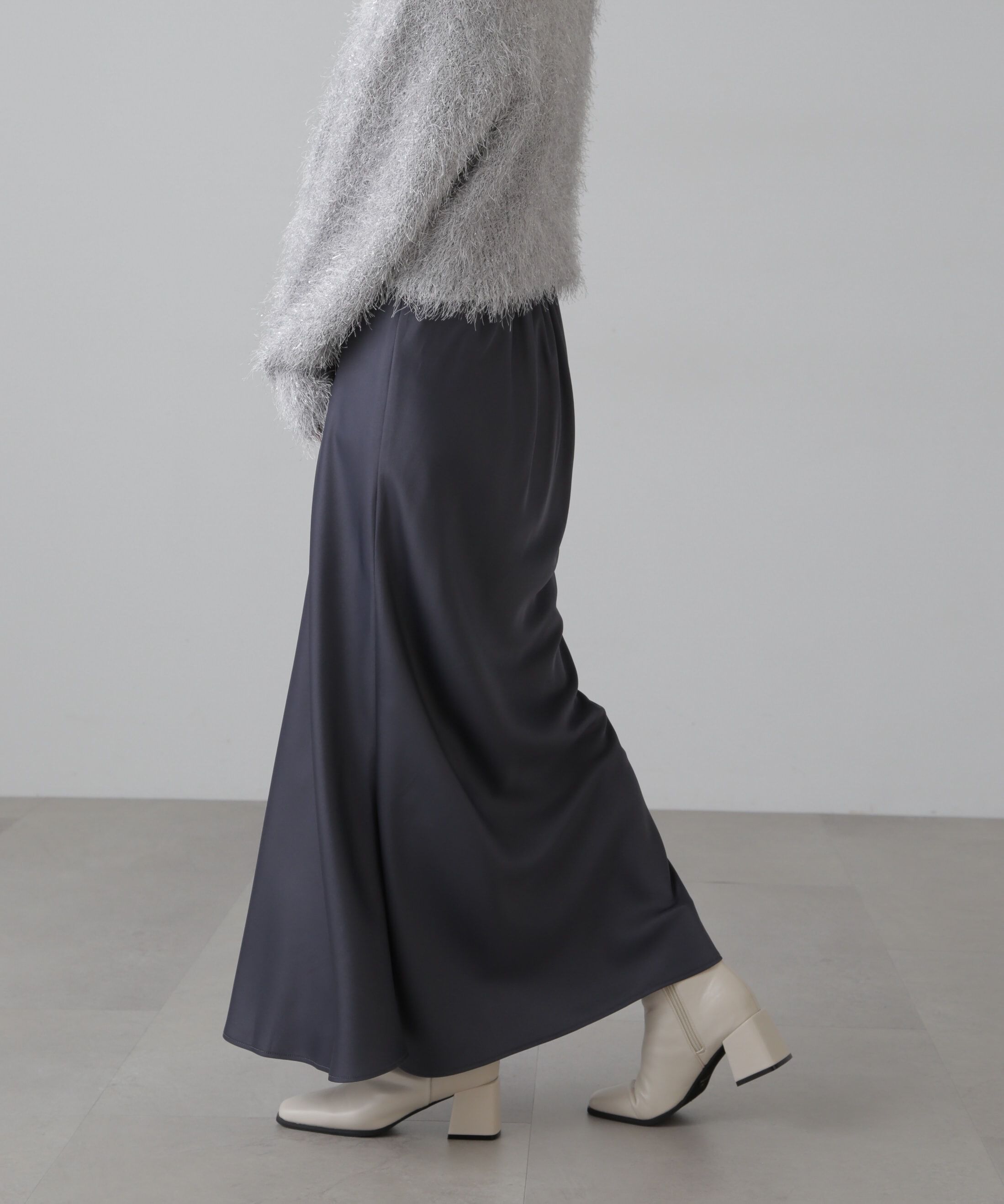  「サテンフレアスカート」|スカート|