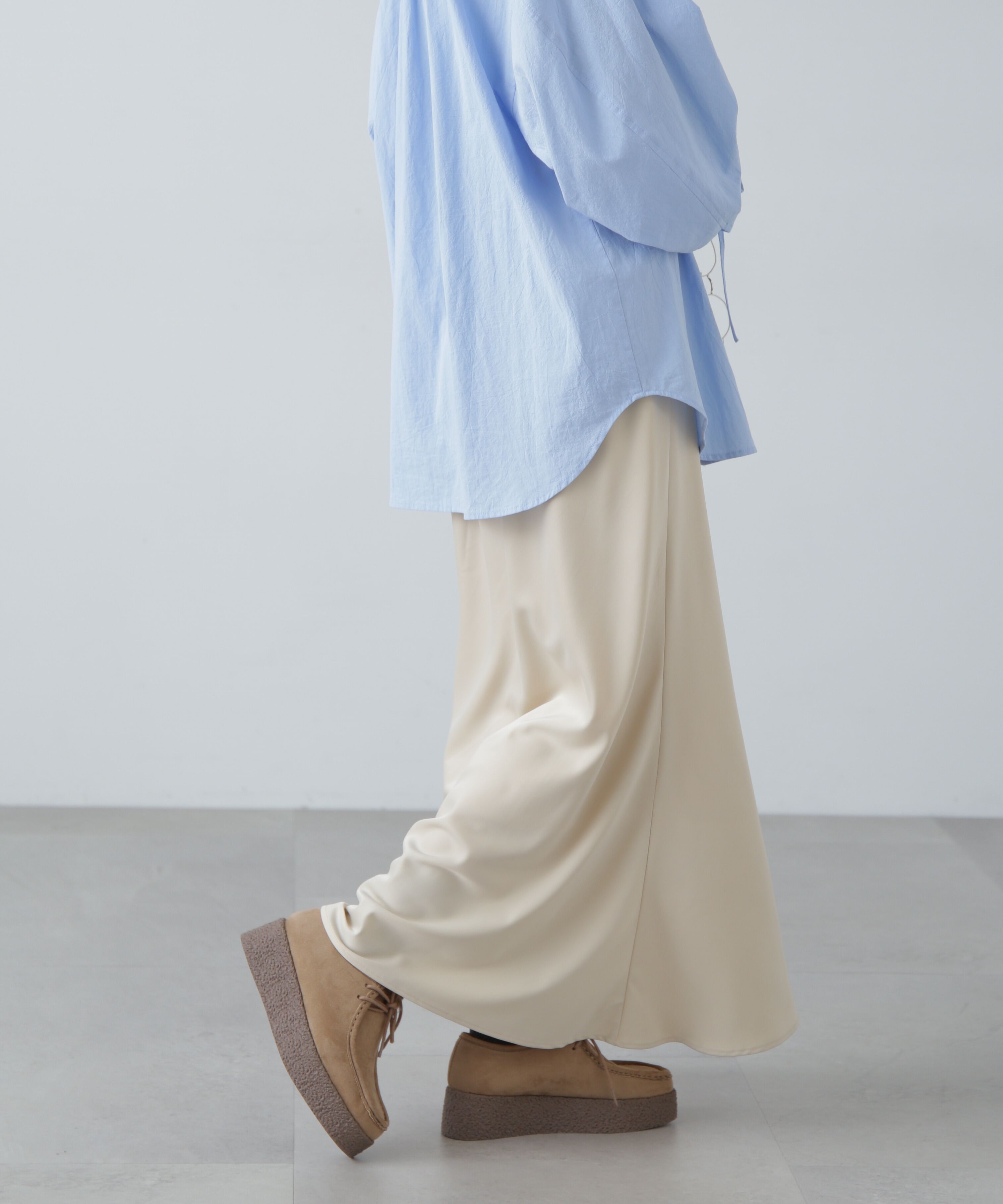  「サテンフレアスカート」|スカート|