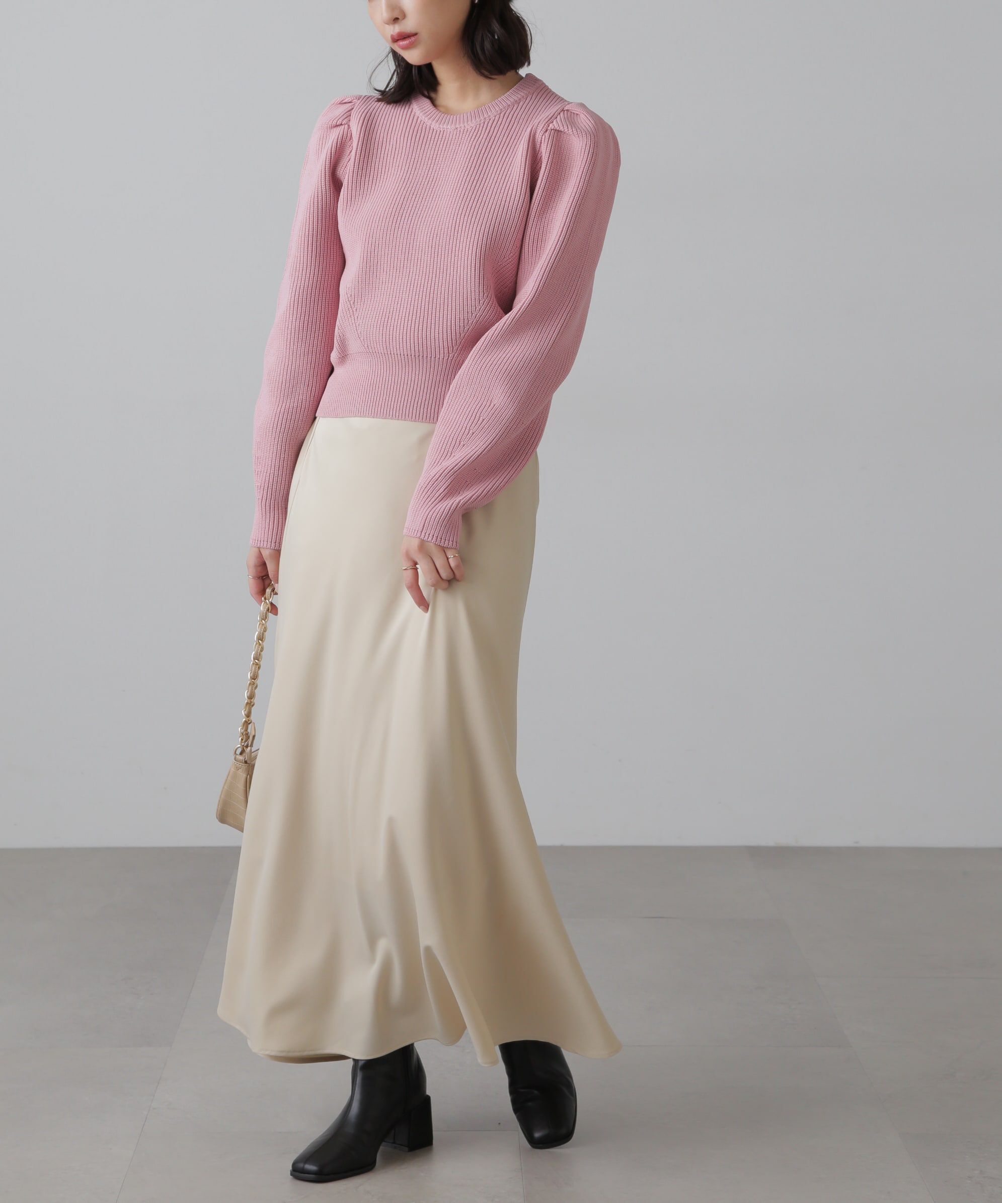  「サテンフレアスカート」|スカート|