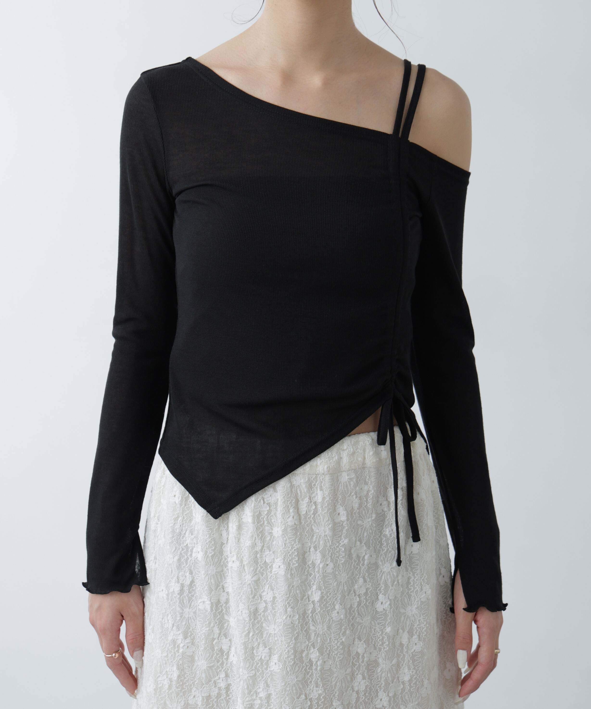  「ワンショルシャーリングテレコカットソー」|Tシャツ・カットソー|