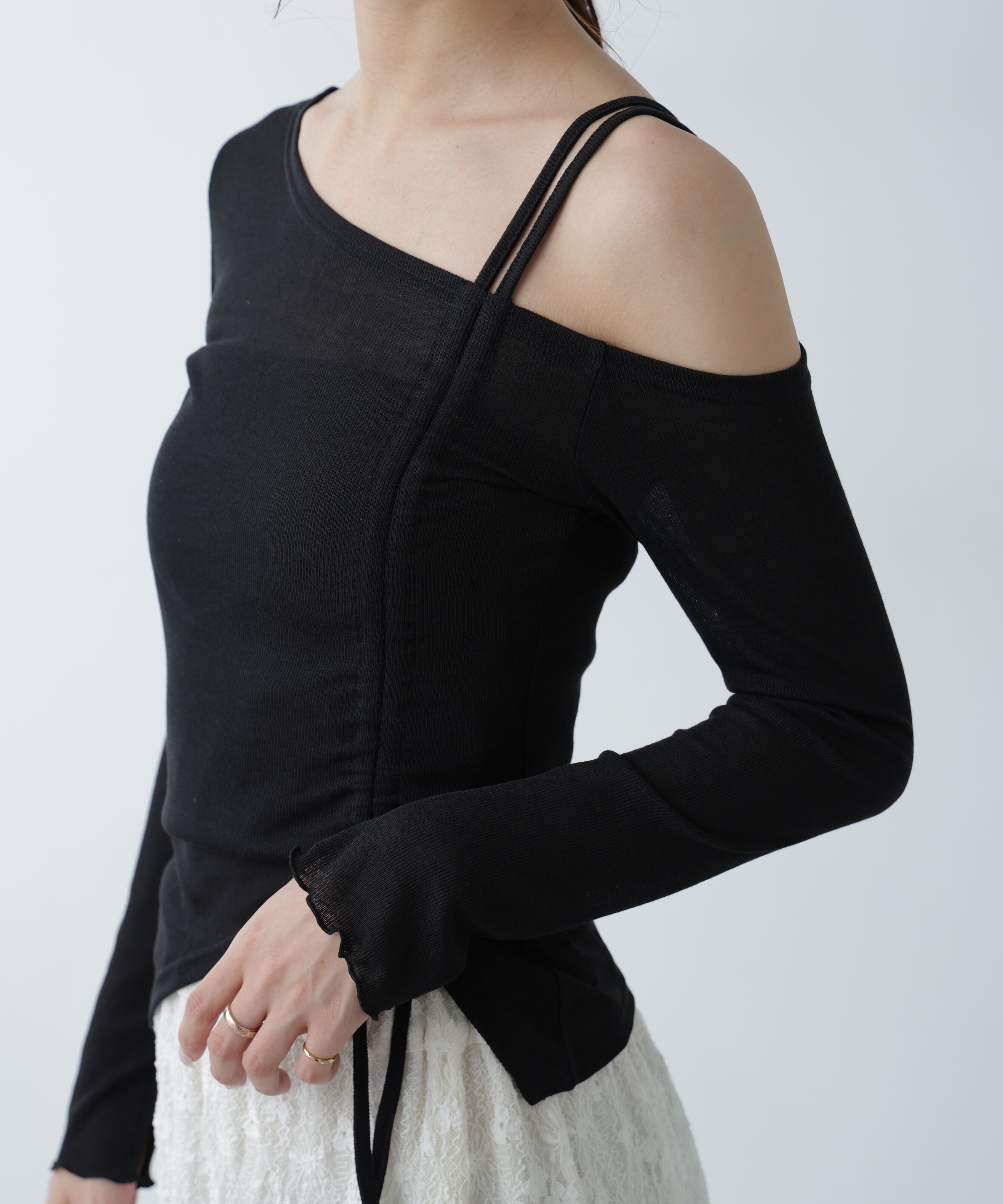  「ワンショルシャーリングテレコカットソー」|Tシャツ・カットソー|