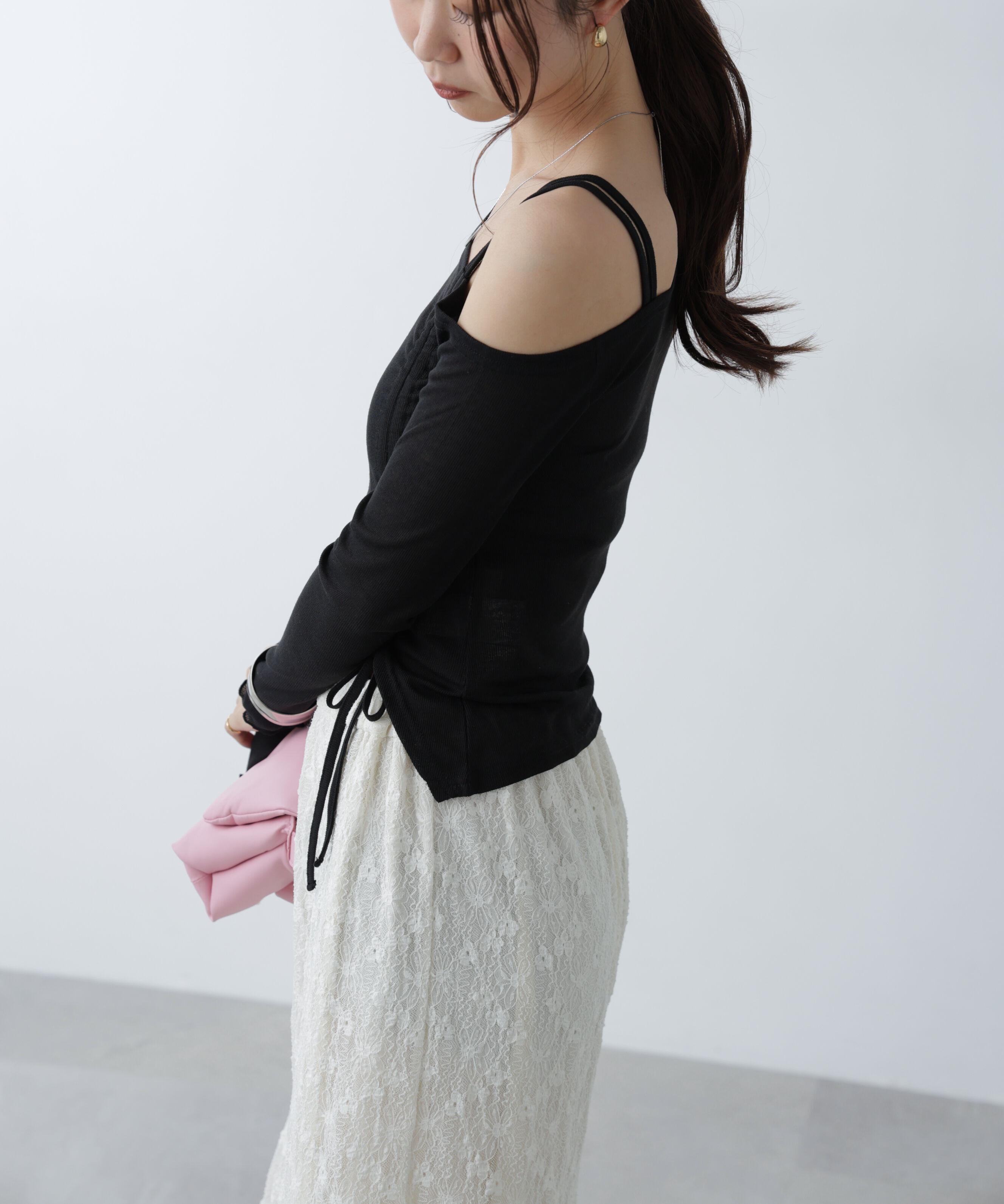  「ワンショルシャーリングテレコカットソー」|Tシャツ・カットソー|