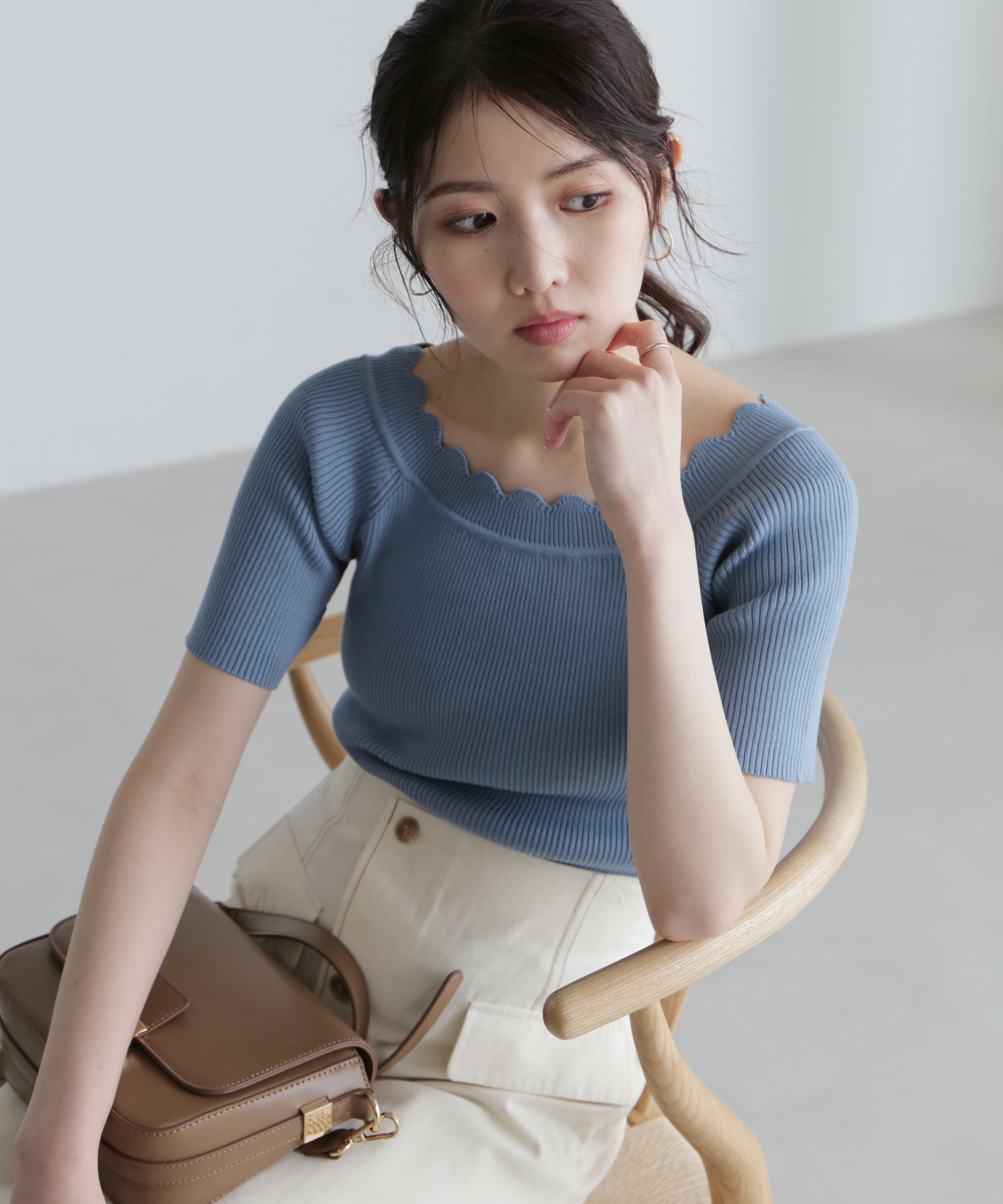  「２ＷＡＹオフショルスカラップニット」|ニット・セーター|