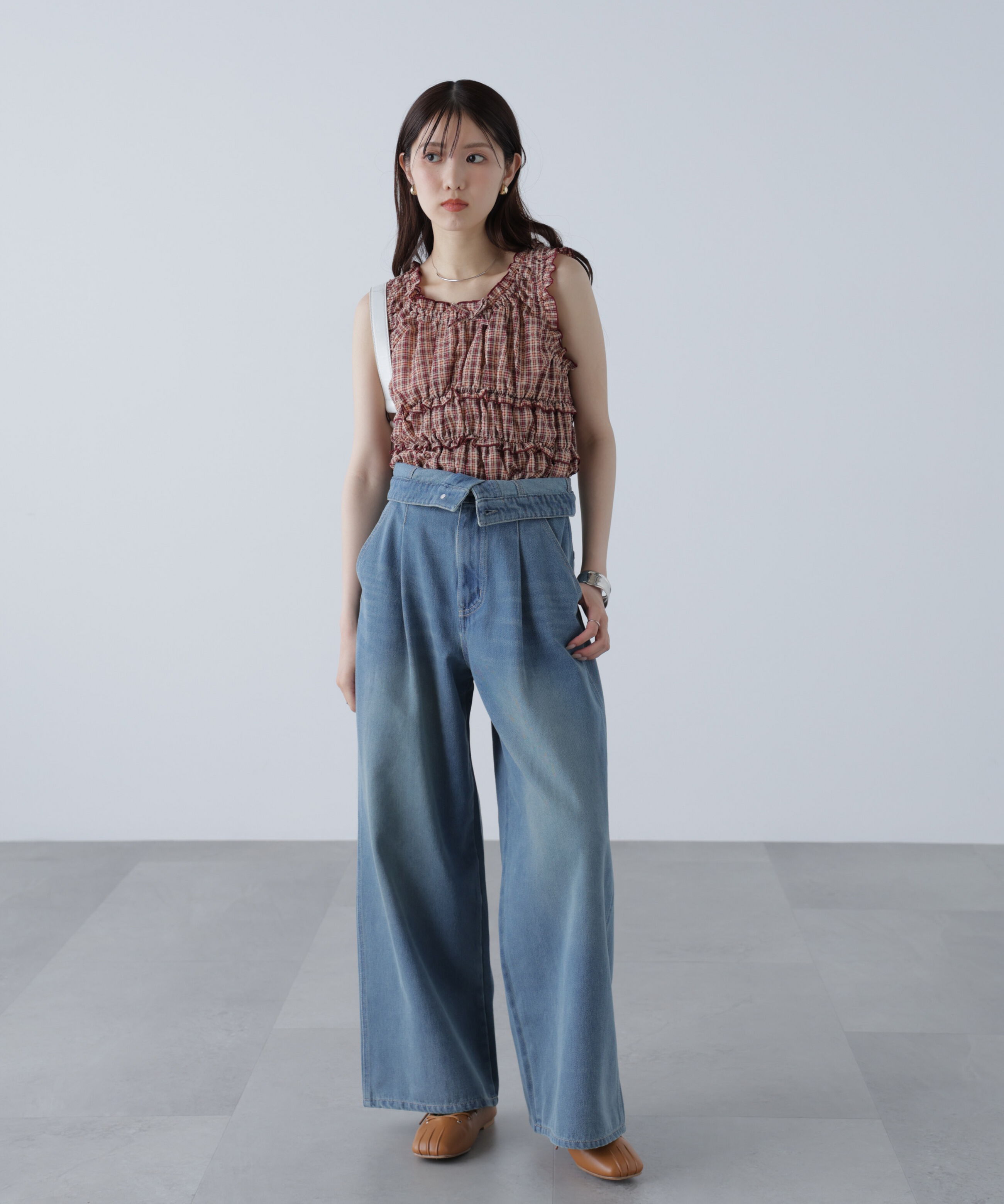  「シャーリングタンクトップブラウス」|シャツ・ブラウス|