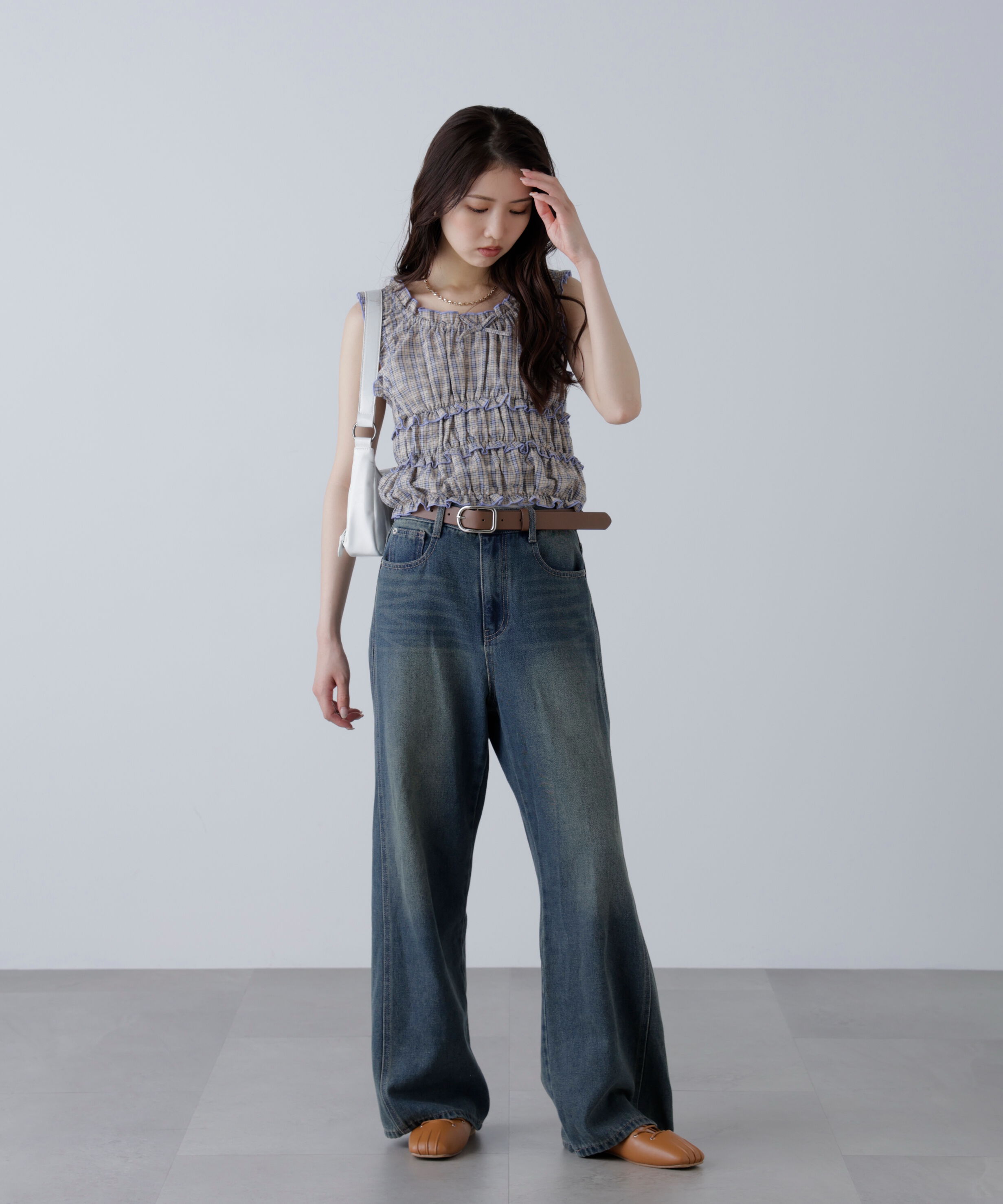  「シャーリングタンクトップブラウス」|シャツ・ブラウス|