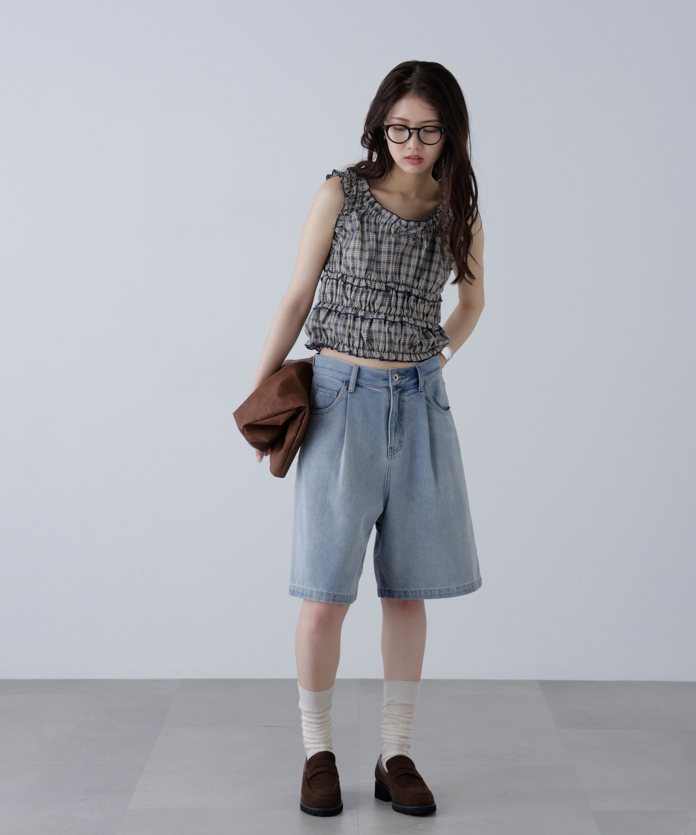  「シャーリングタンクトップブラウス」|シャツ・ブラウス|