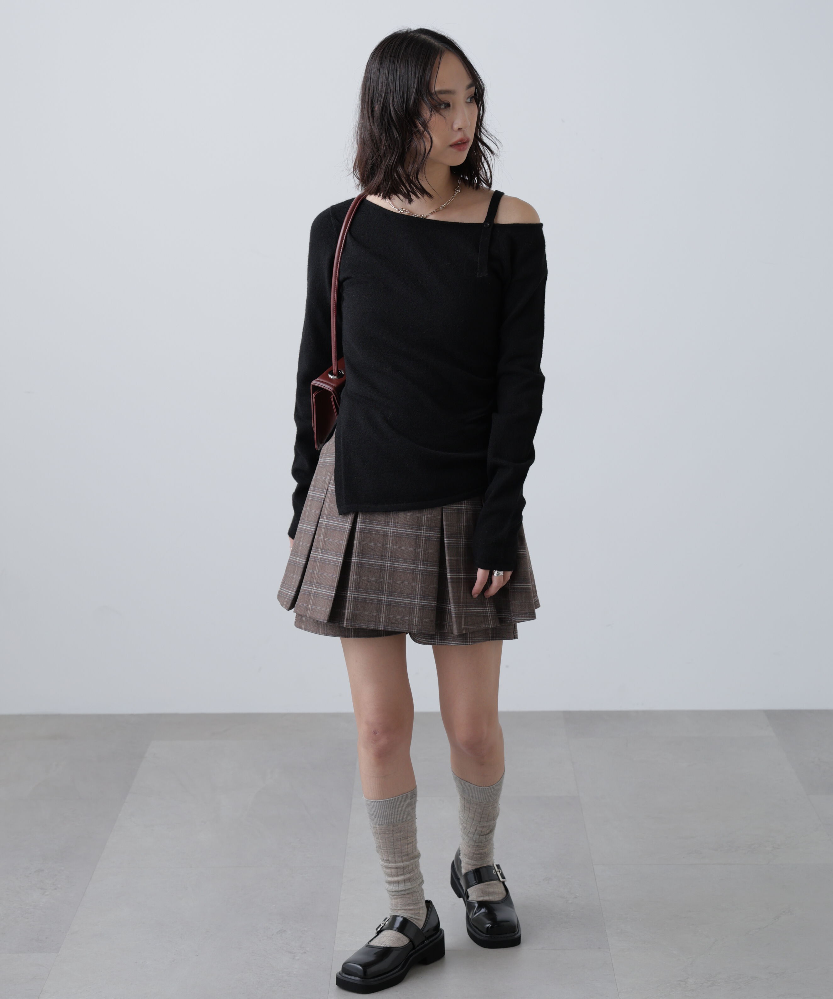  「ワンショルダーストラップニット」|ニット・セーター|