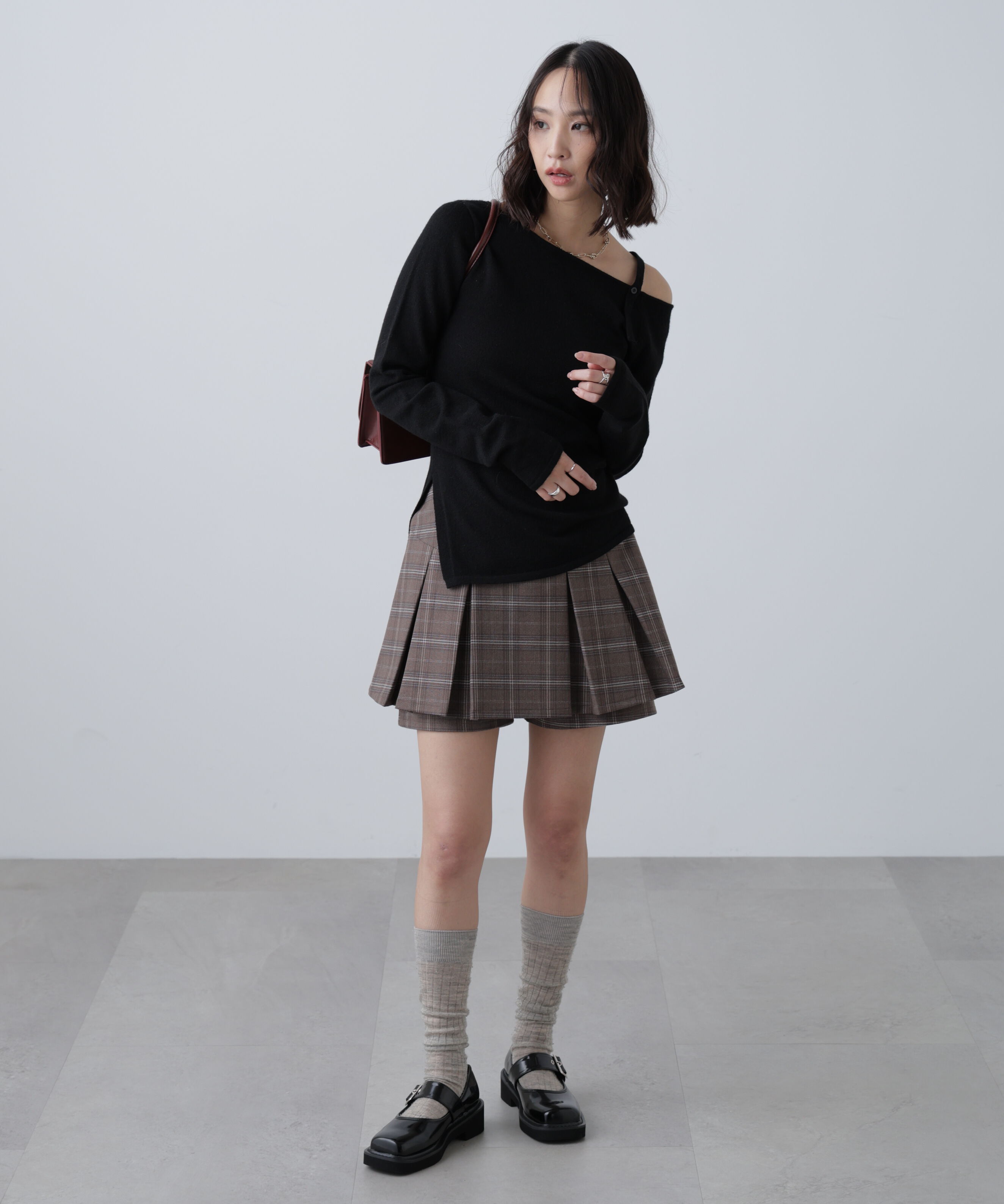  「ワンショルダーストラップニット」|ニット・セーター|