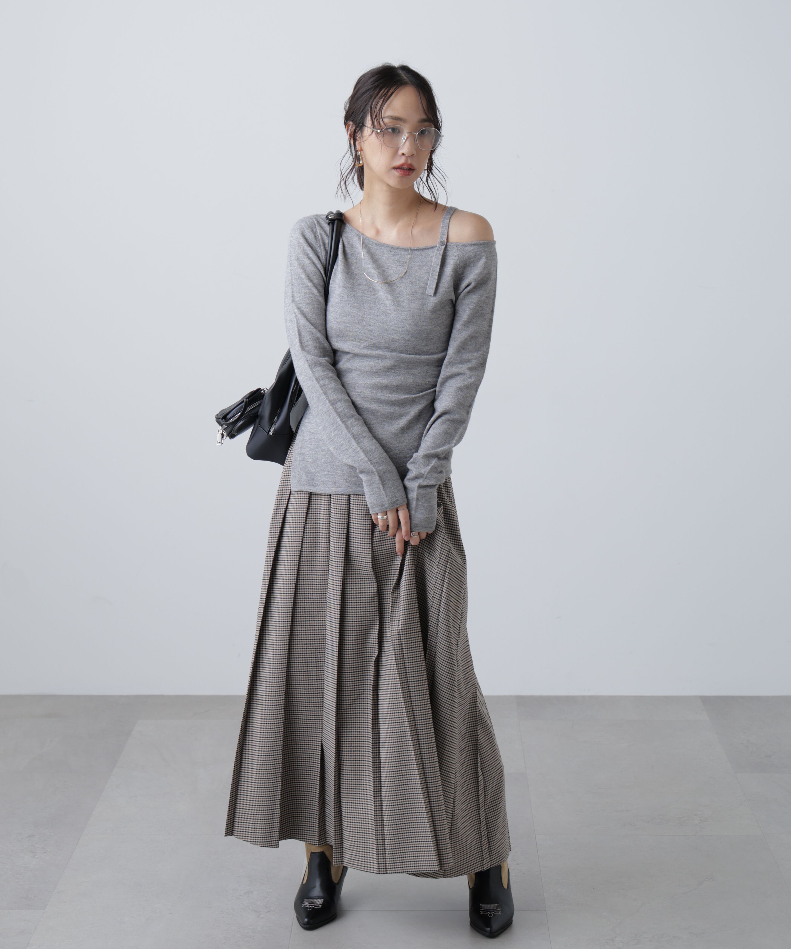  「ワンショルダーストラップニット」|ニット・セーター|