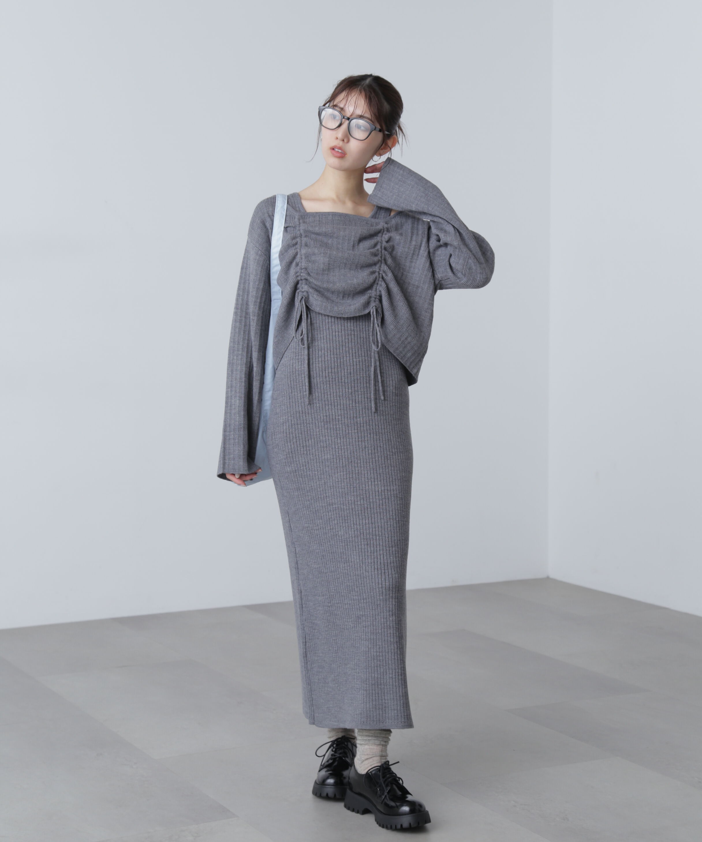  「ドロストリブニットセットアップ」|ワンピース|