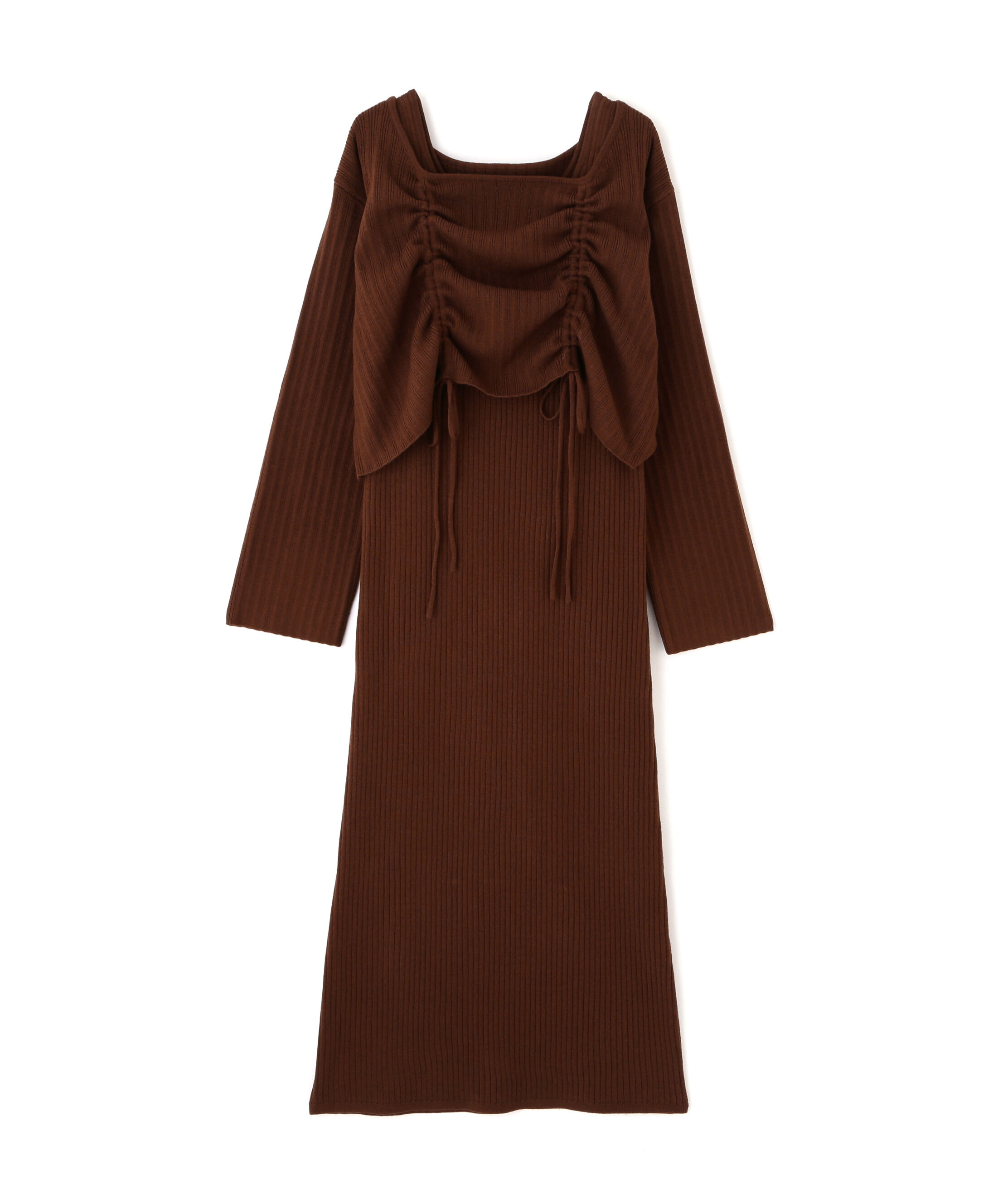  「ドロストリブニットセットアップ」|ワンピース|