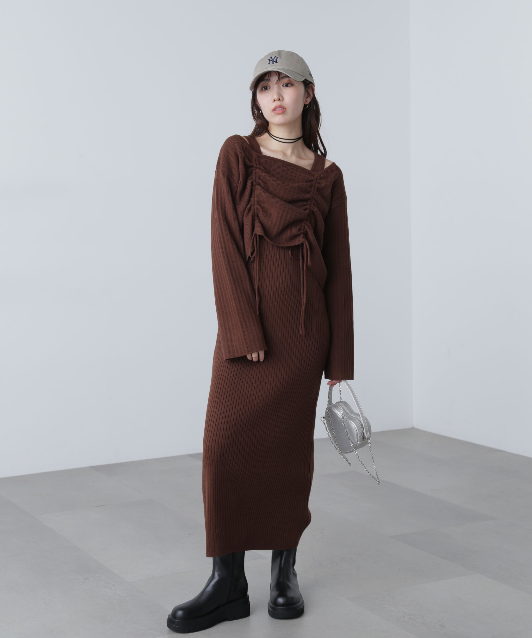  「ドロストリブニットセットアップ」|ワンピース|